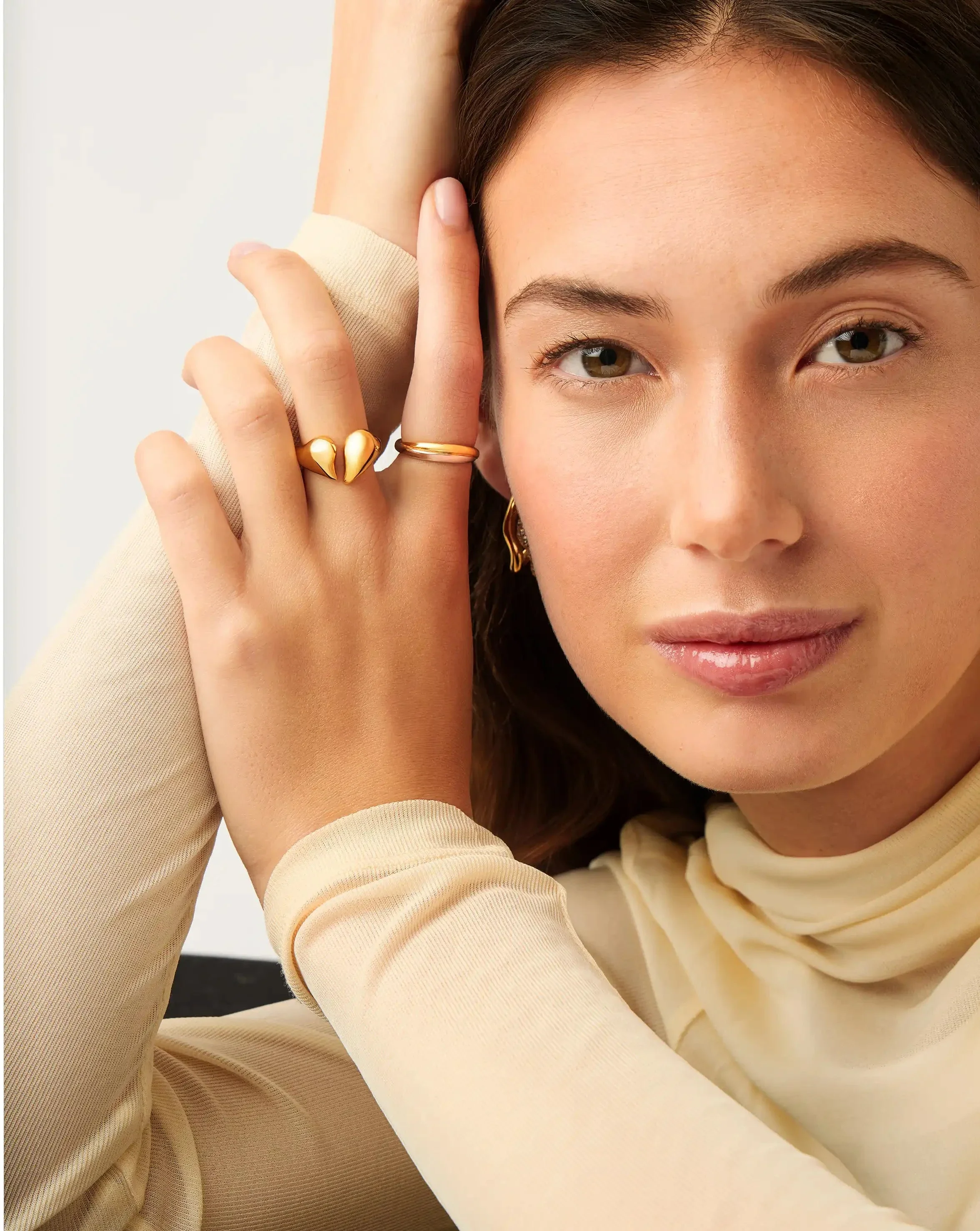 Molten Heart Statement Ring | 18ct Gold Plated - Image 3