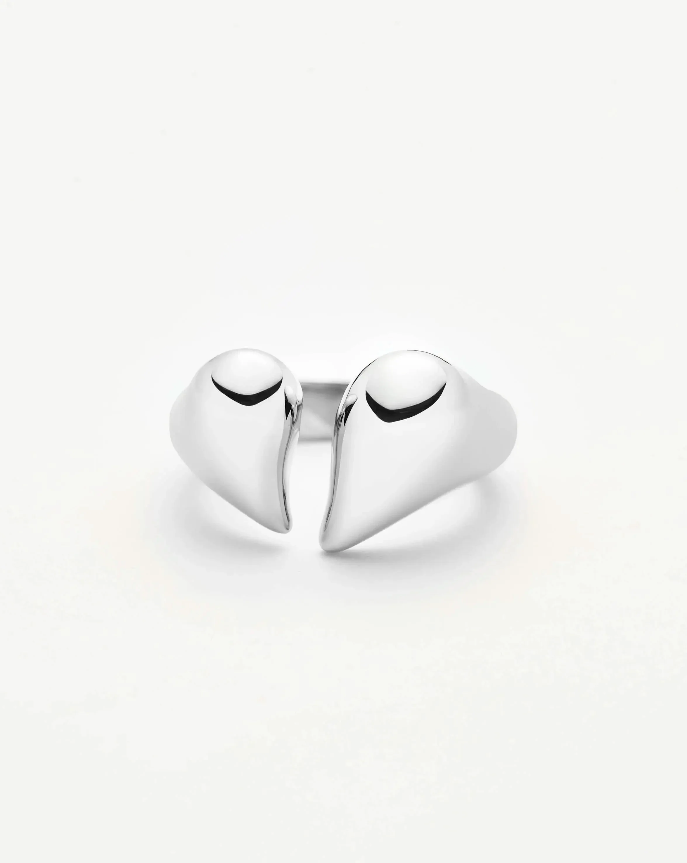 Molten Heart Statement Ring | Silver Plated