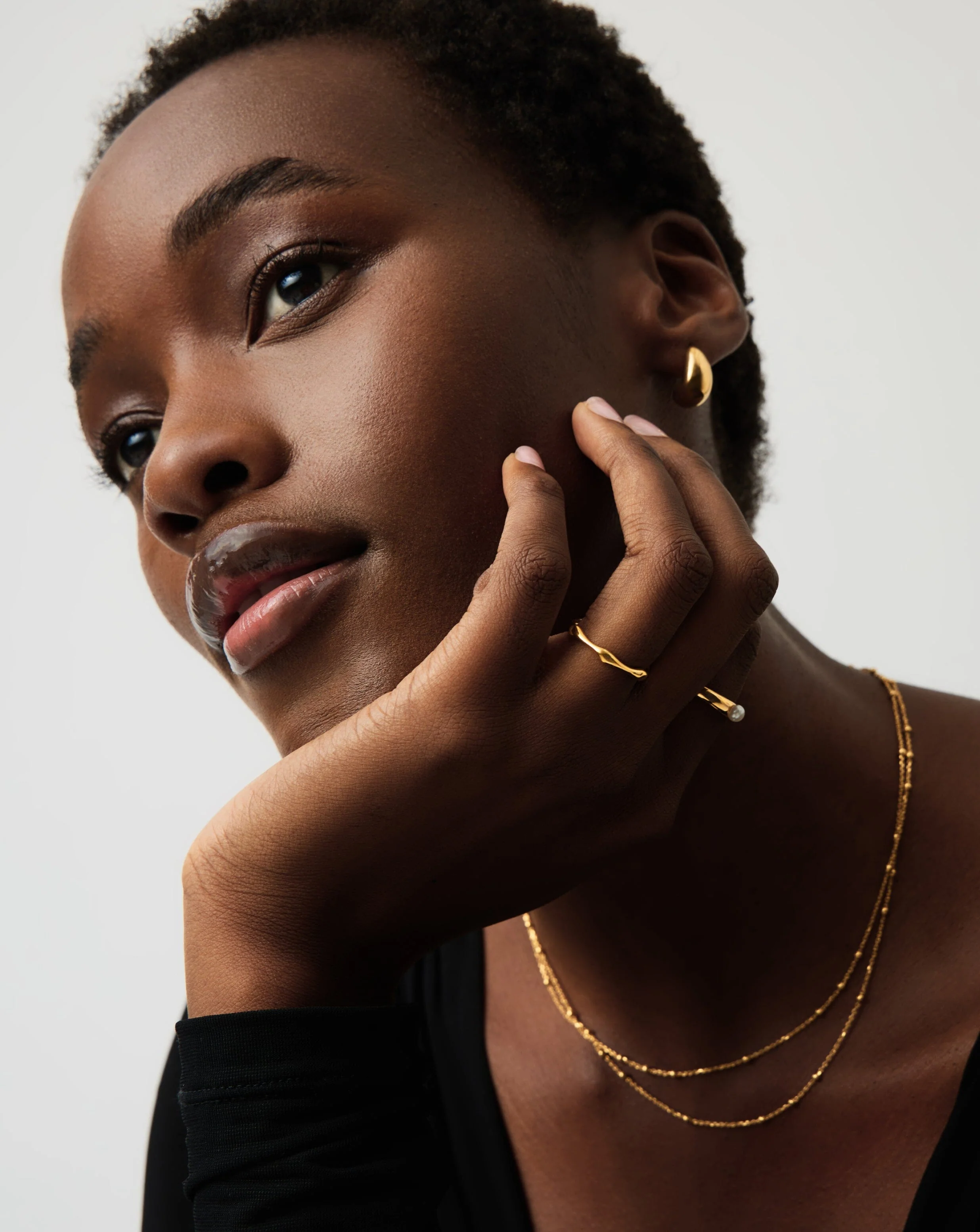 Molten Stacking Ring | 18ct Gold Vermeil - Image 2
