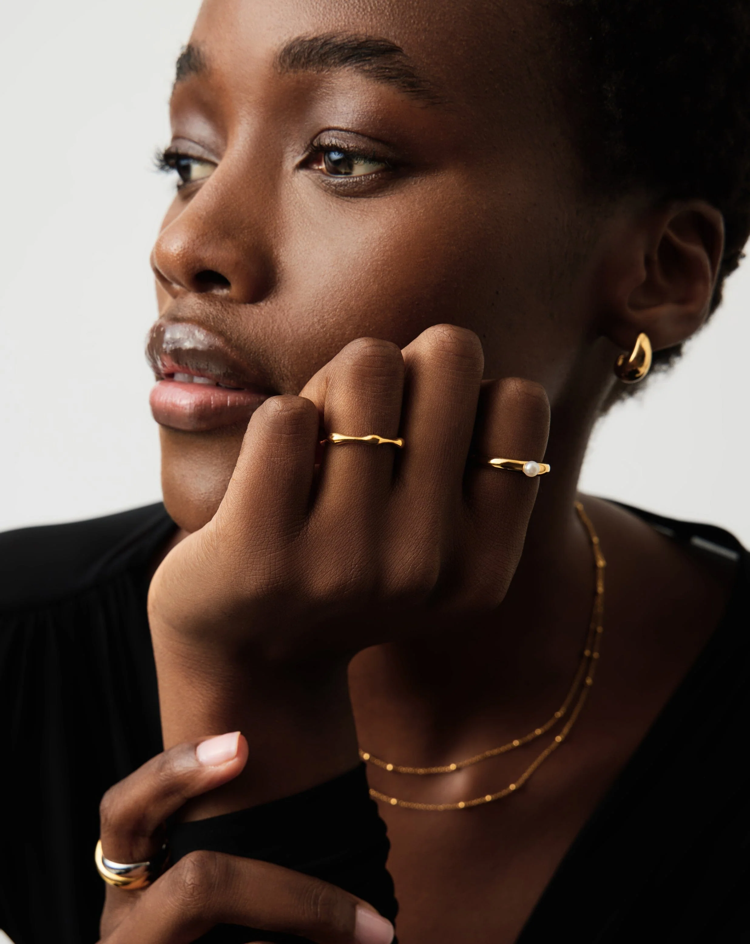 Molten Stacking Ring | 18ct Gold Vermeil - Image 3