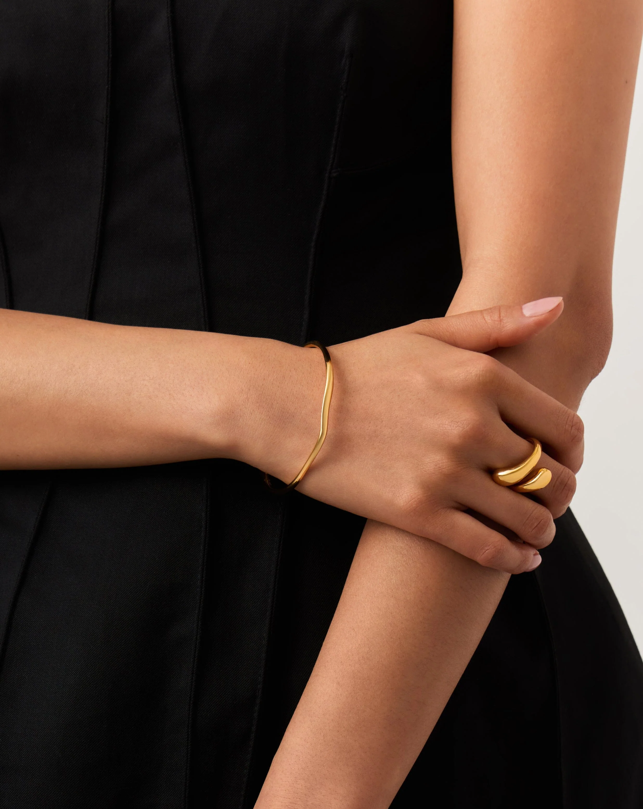 Molten Ripple Bangle | 18ct Gold Vermeil - Image 3