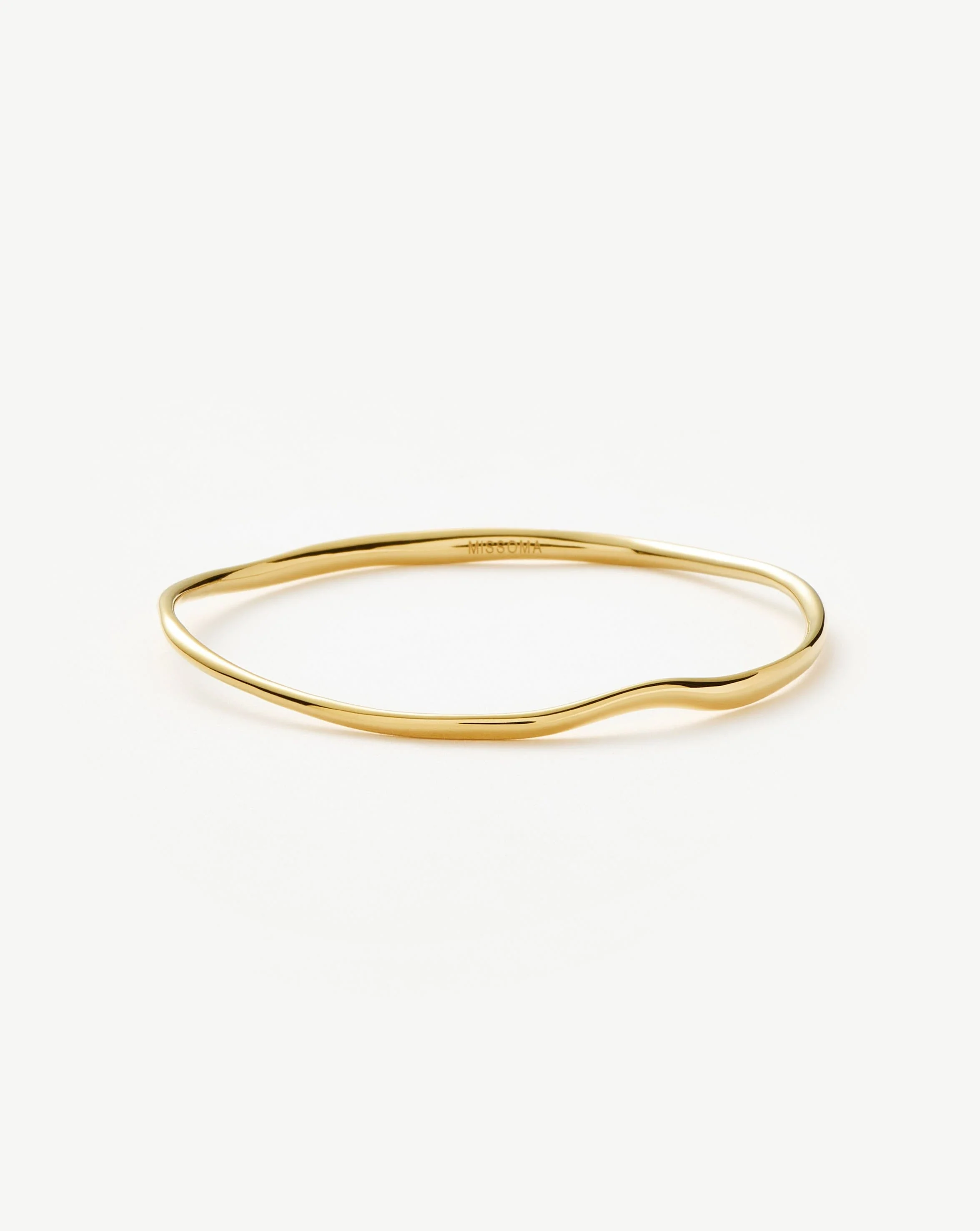 Molten Ripple Bangle | 18ct Gold Vermeil - Image 4