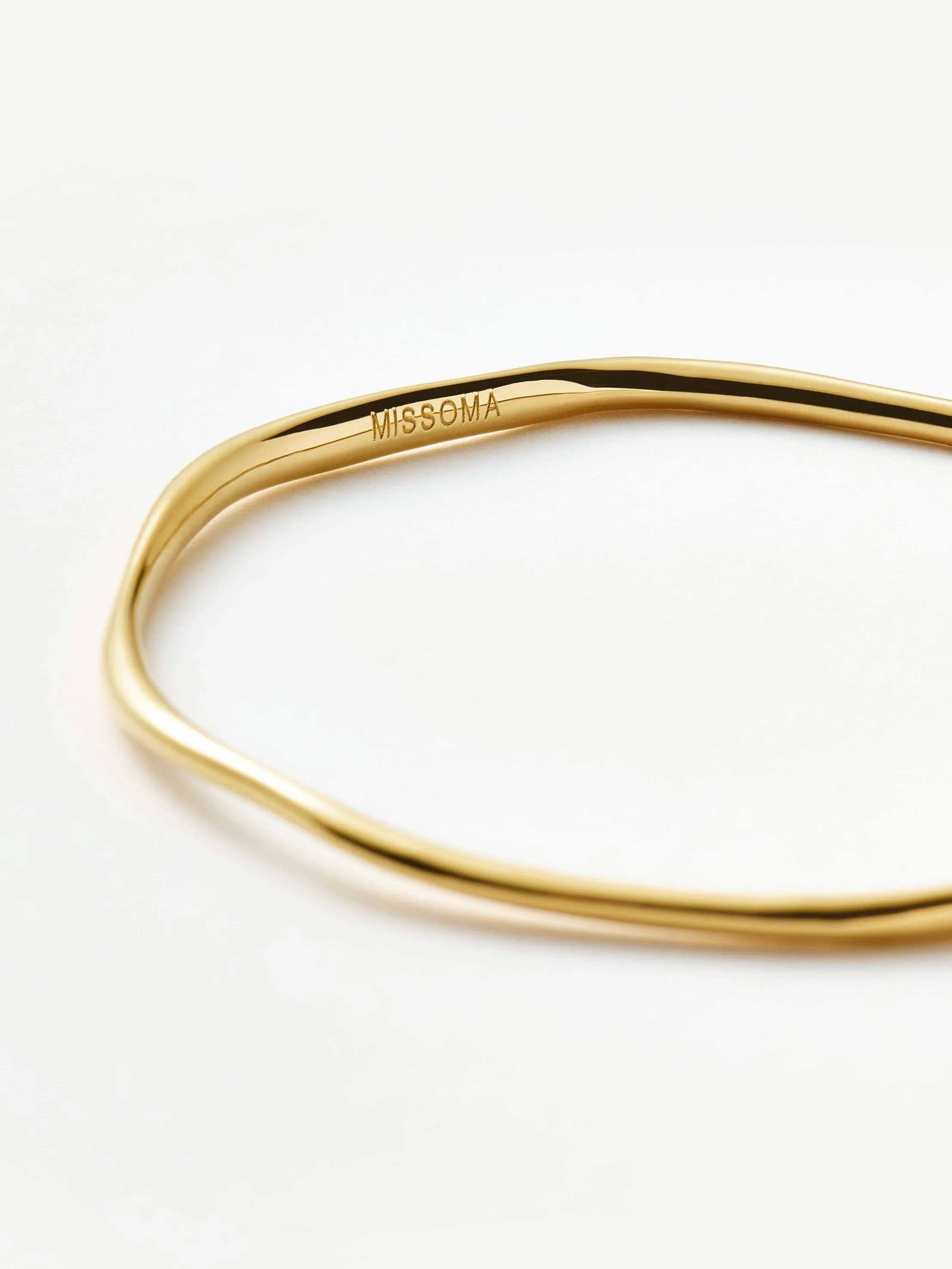 Molten Ripple Bangle | 18ct Gold Vermeil - Image 5