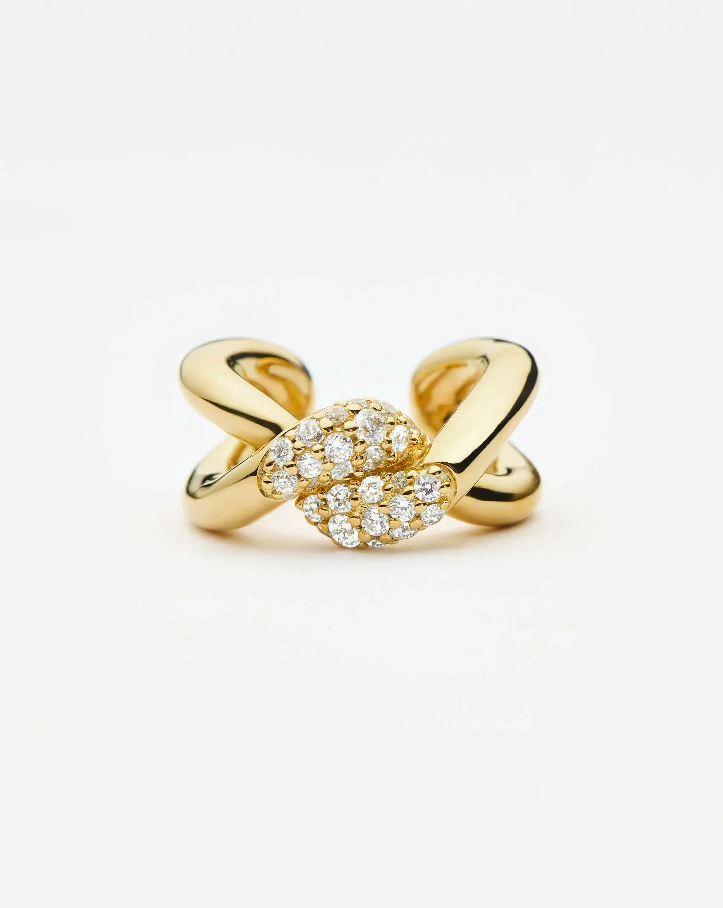 Molten Snow Ear Cuff | 18ct Gold Plated/Cubic Zirconia - Image 4