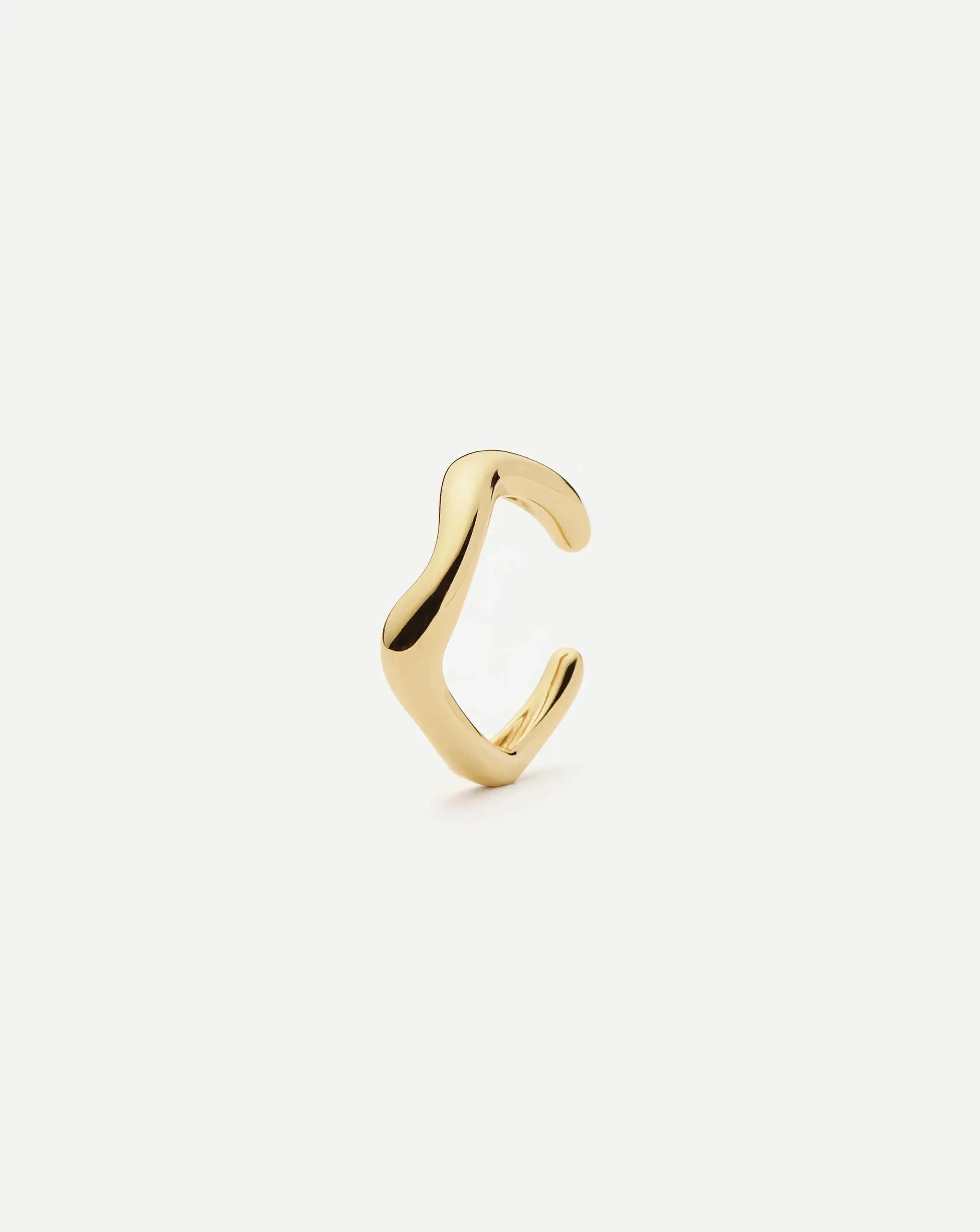 Molten Snow Solid Gold Ear Cuff | 14ct Solid Gold - Image 4