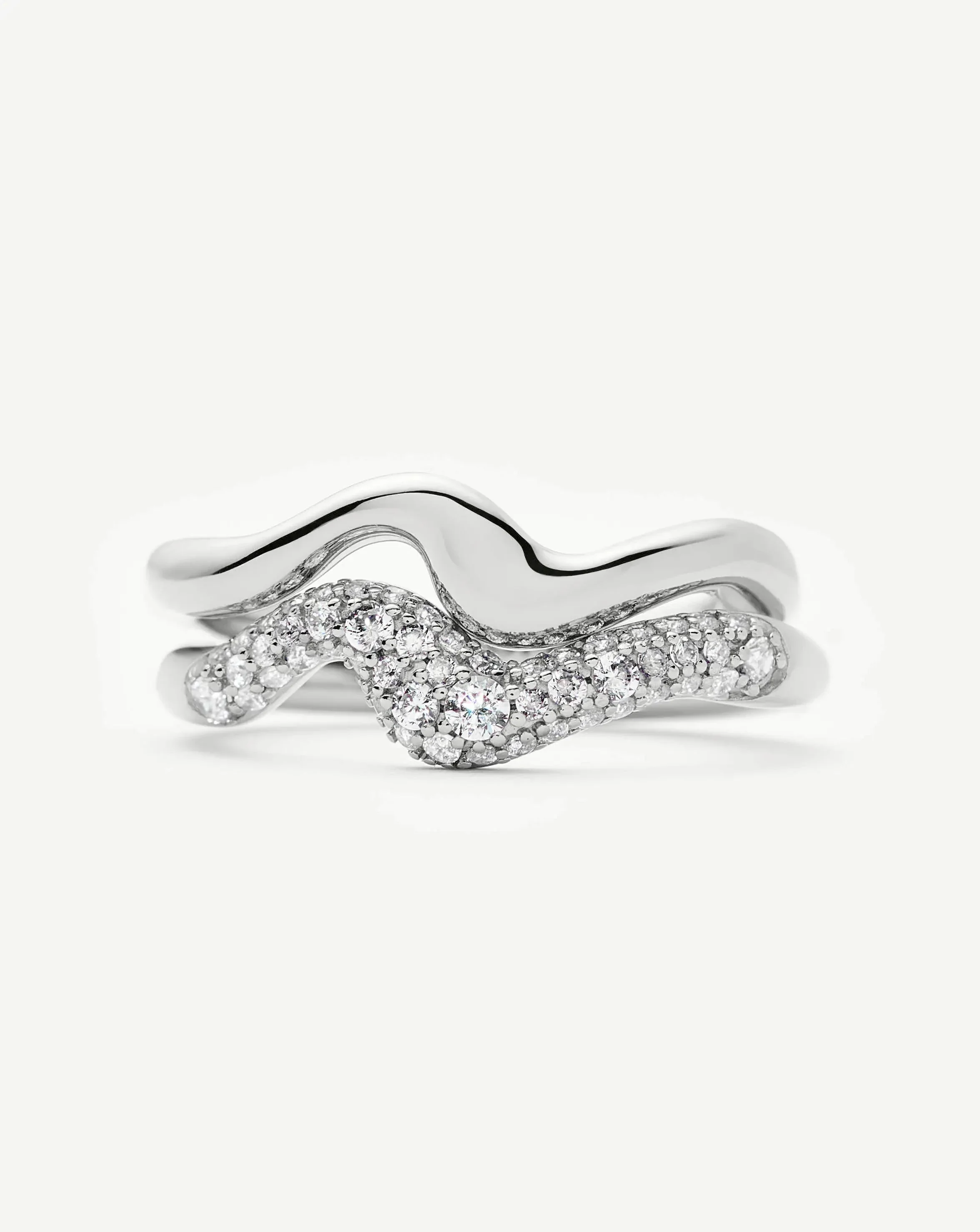 Molten Stacking Ring Set | Sterling Silver