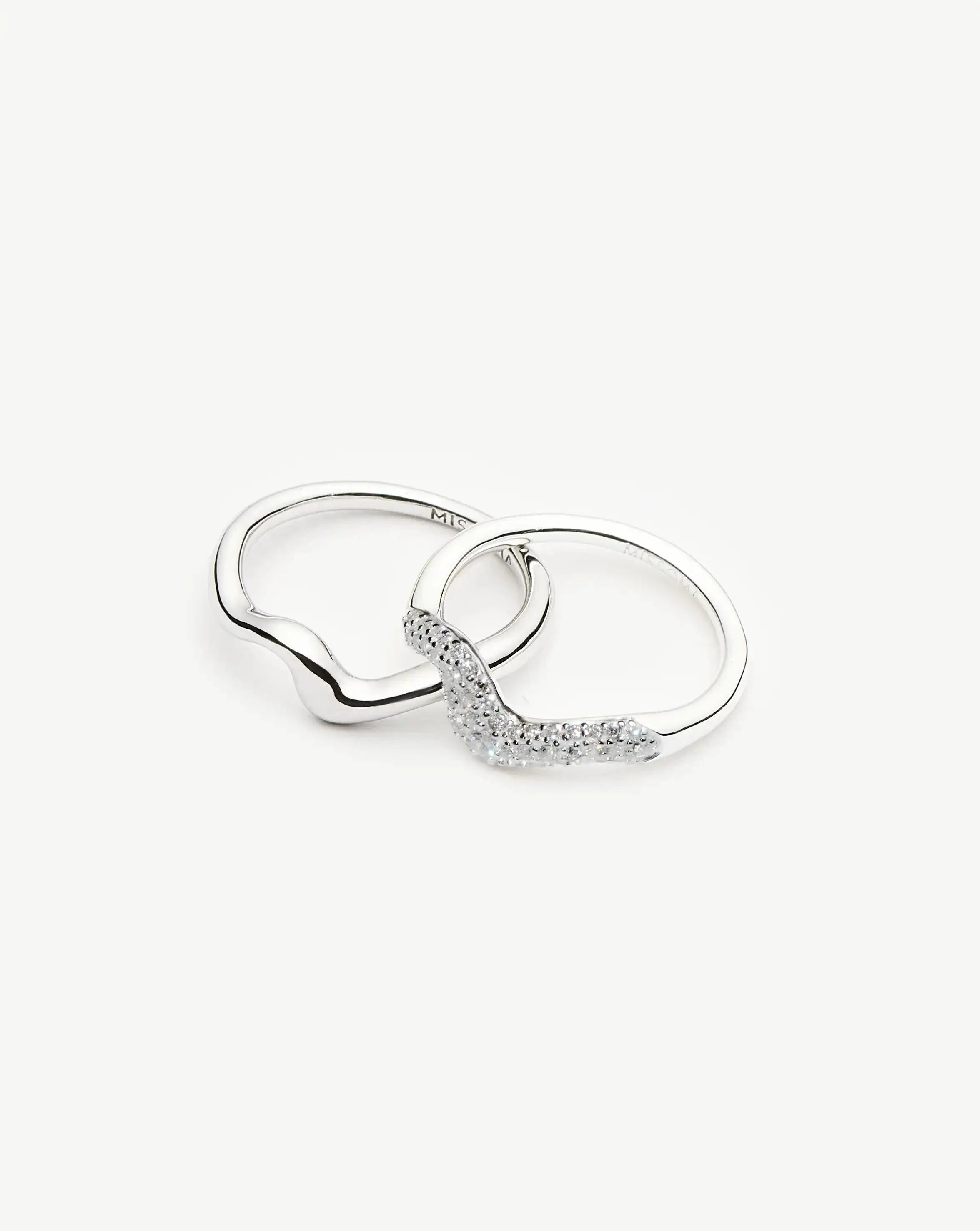 Molten Stacking Ring Set | Sterling Silver - Image 4