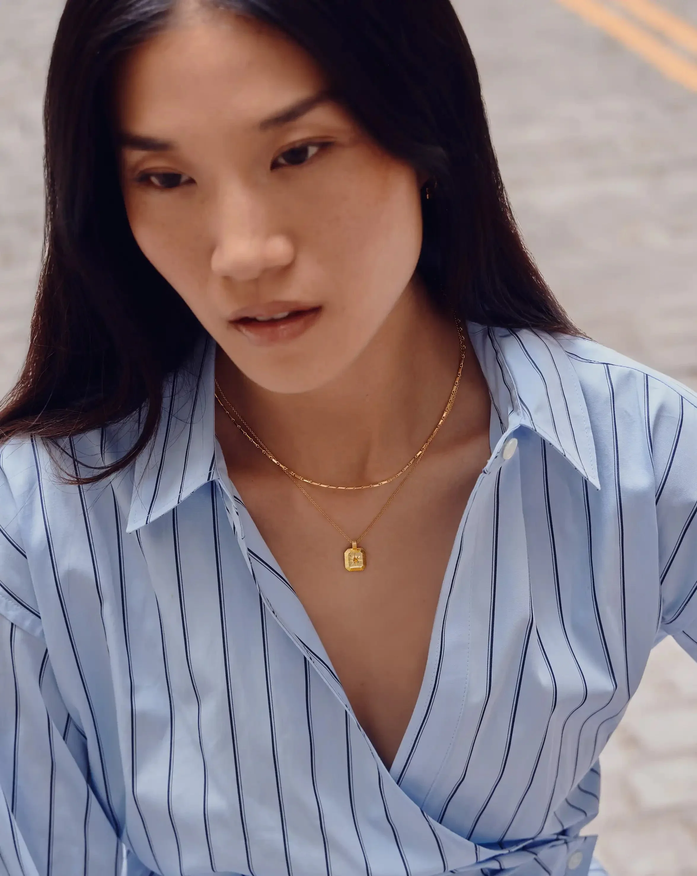 November Birthstone Necklace & Charm Earrings Set | 18ct Gold Vermeil/Citrine - Image 2