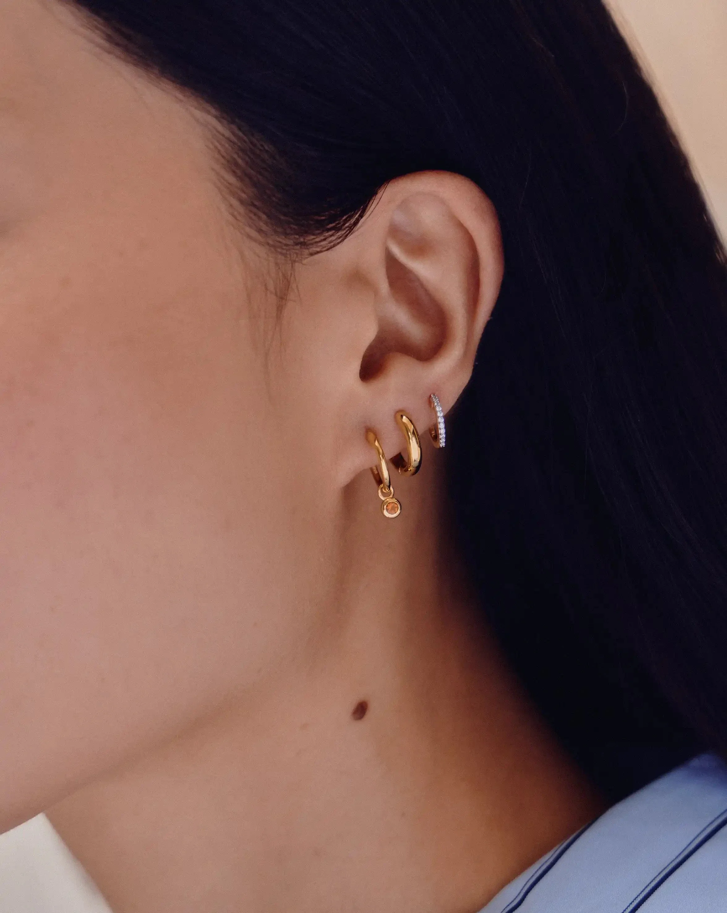 November Birthstone Necklace & Charm Earrings Set | 18ct Gold Vermeil/Citrine - Image 3