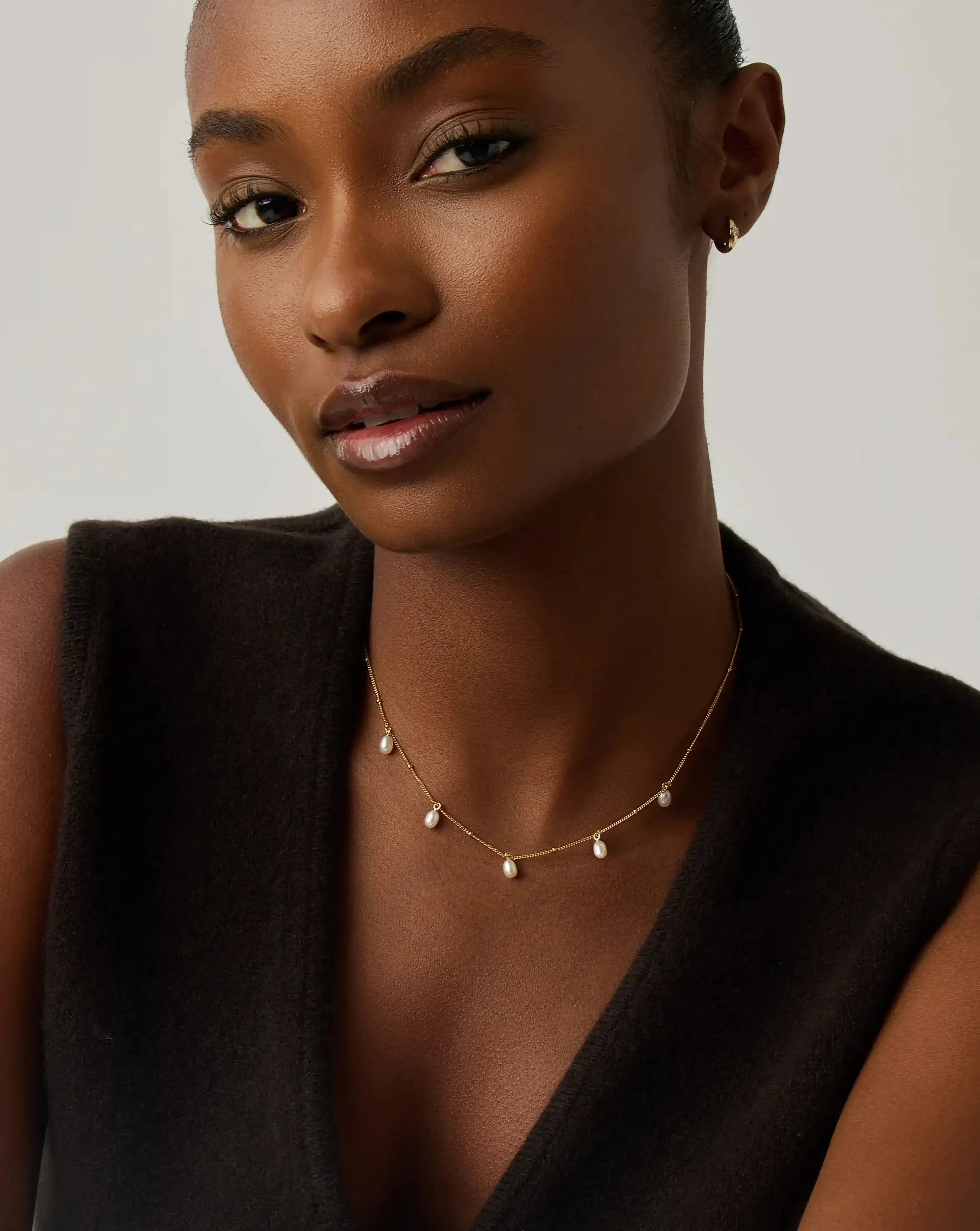 Pearl Baya Baroque Chain Choker | 18ct Gold Vermeil/Pearl - Image 6