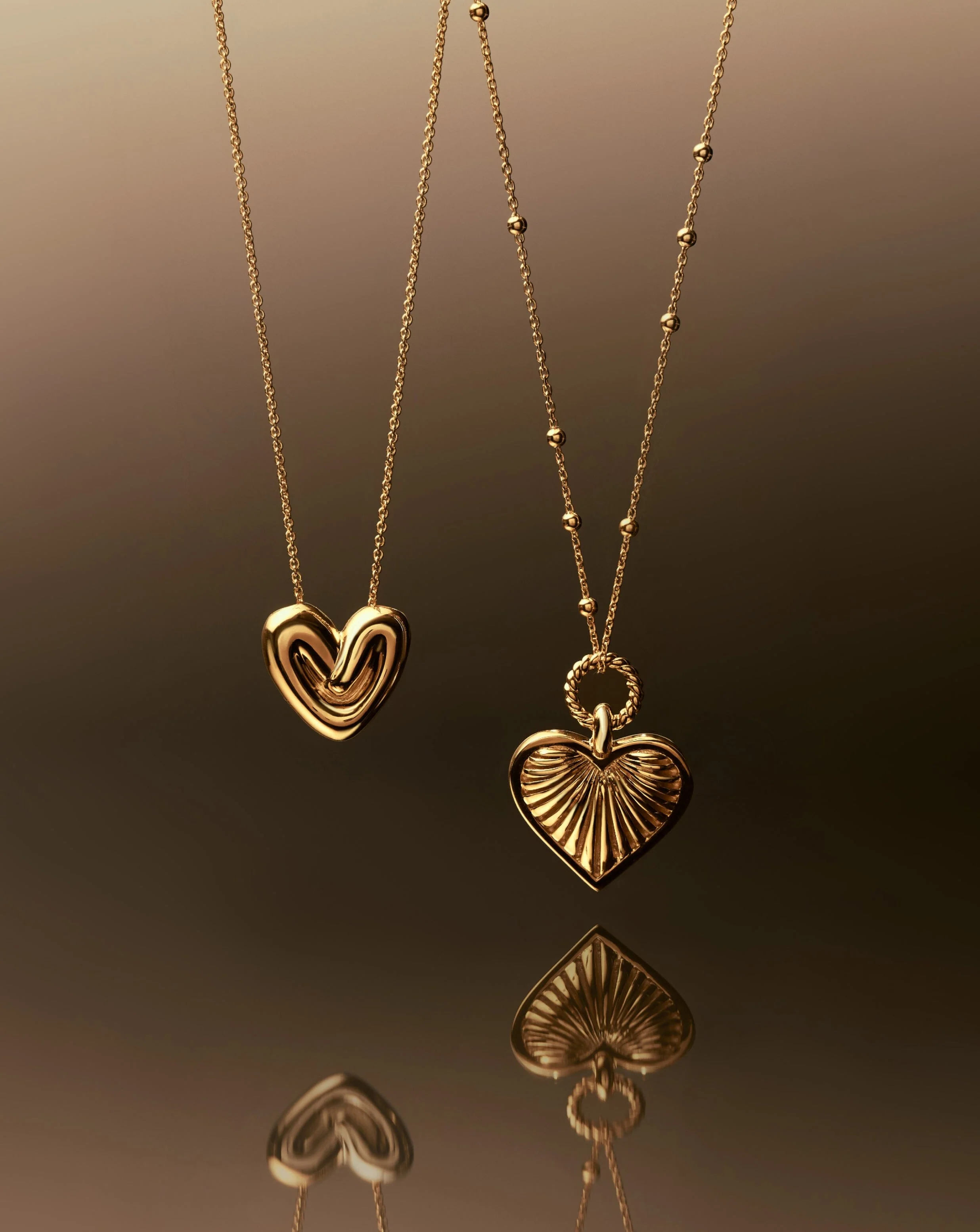 Puffy Heart Pendant Necklace | 18ct Gold Plated - Image 4
