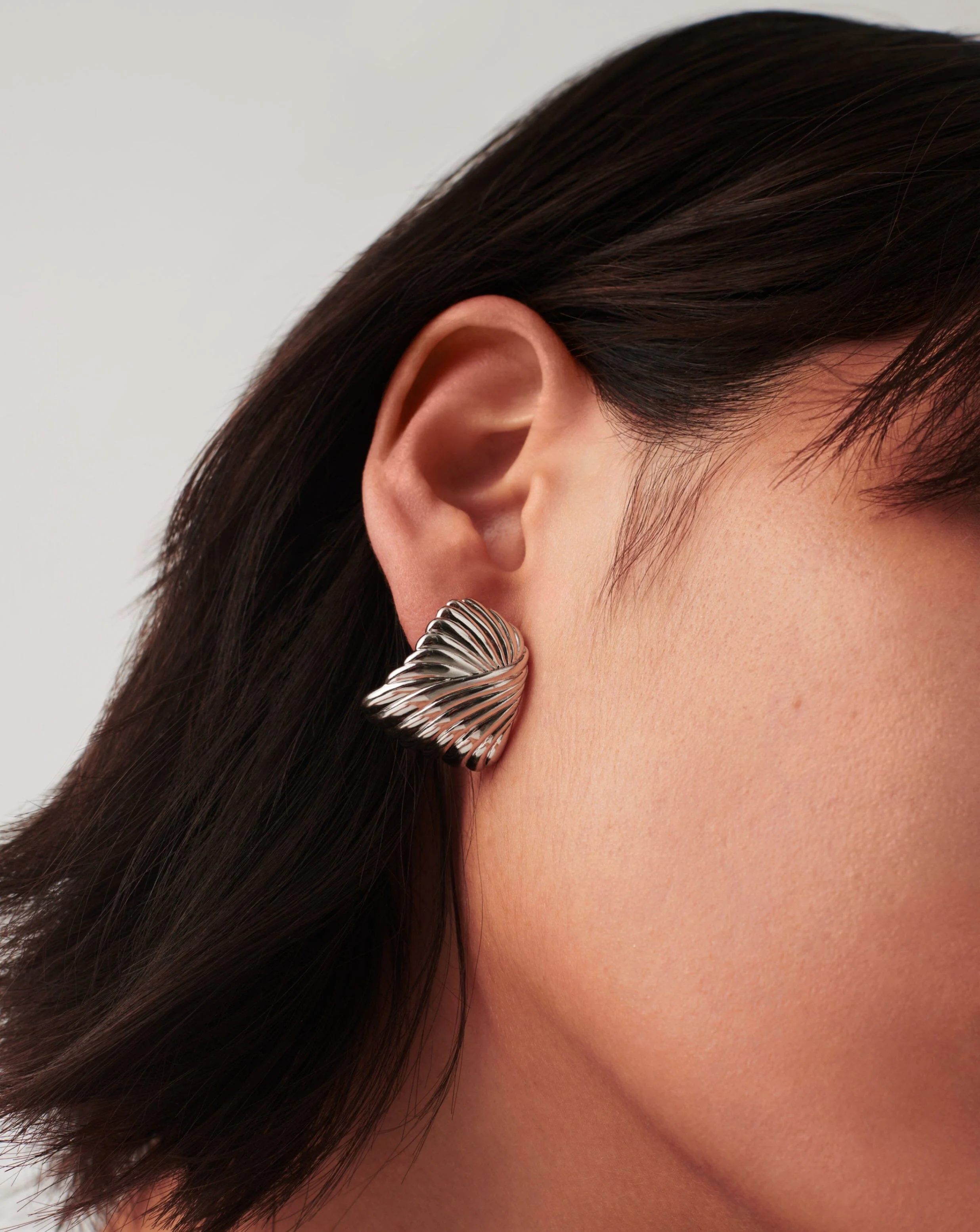 Ripple Oversized Stud Earrings - Image 3