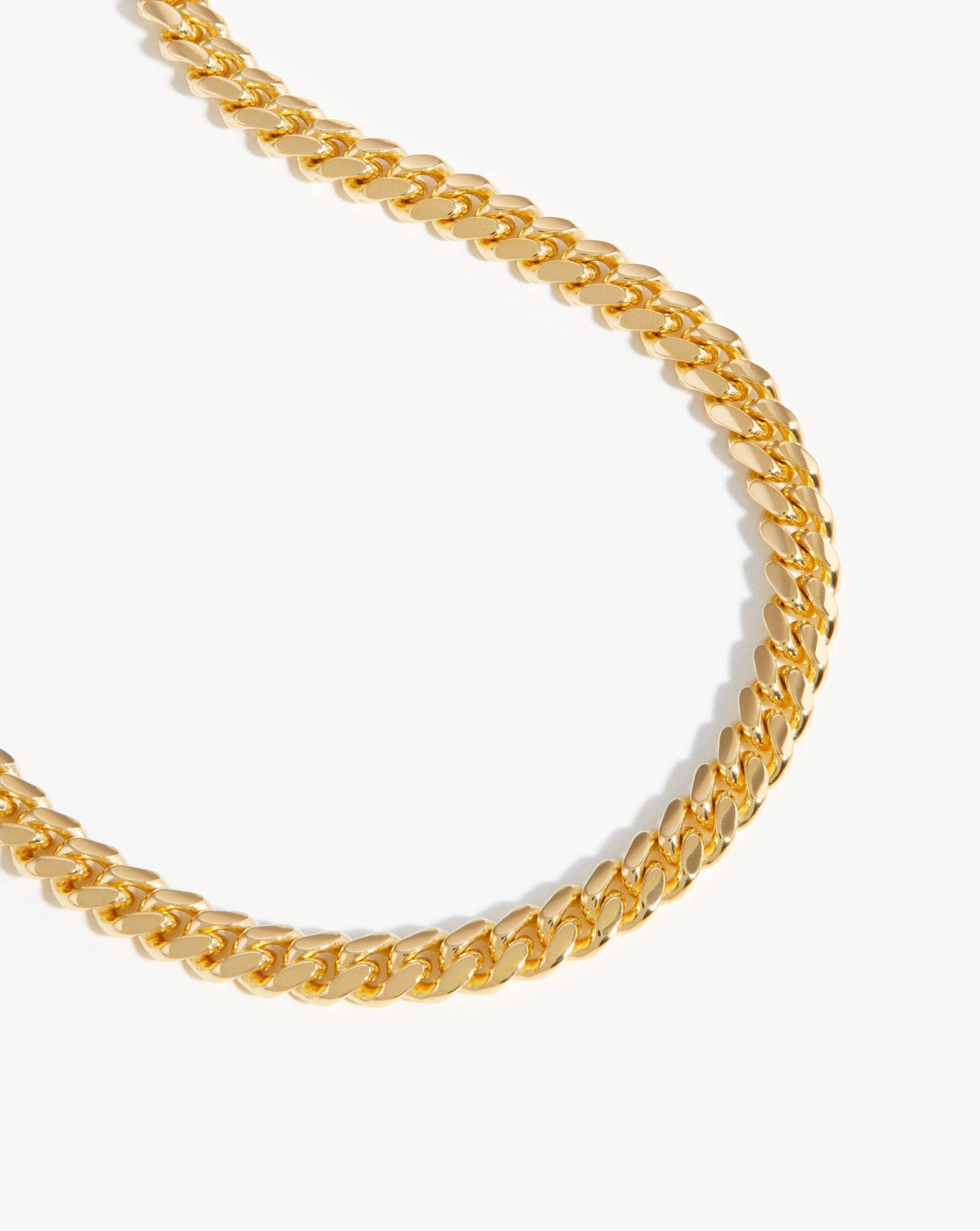 Mens Round Curb Chain Necklace - Image 4