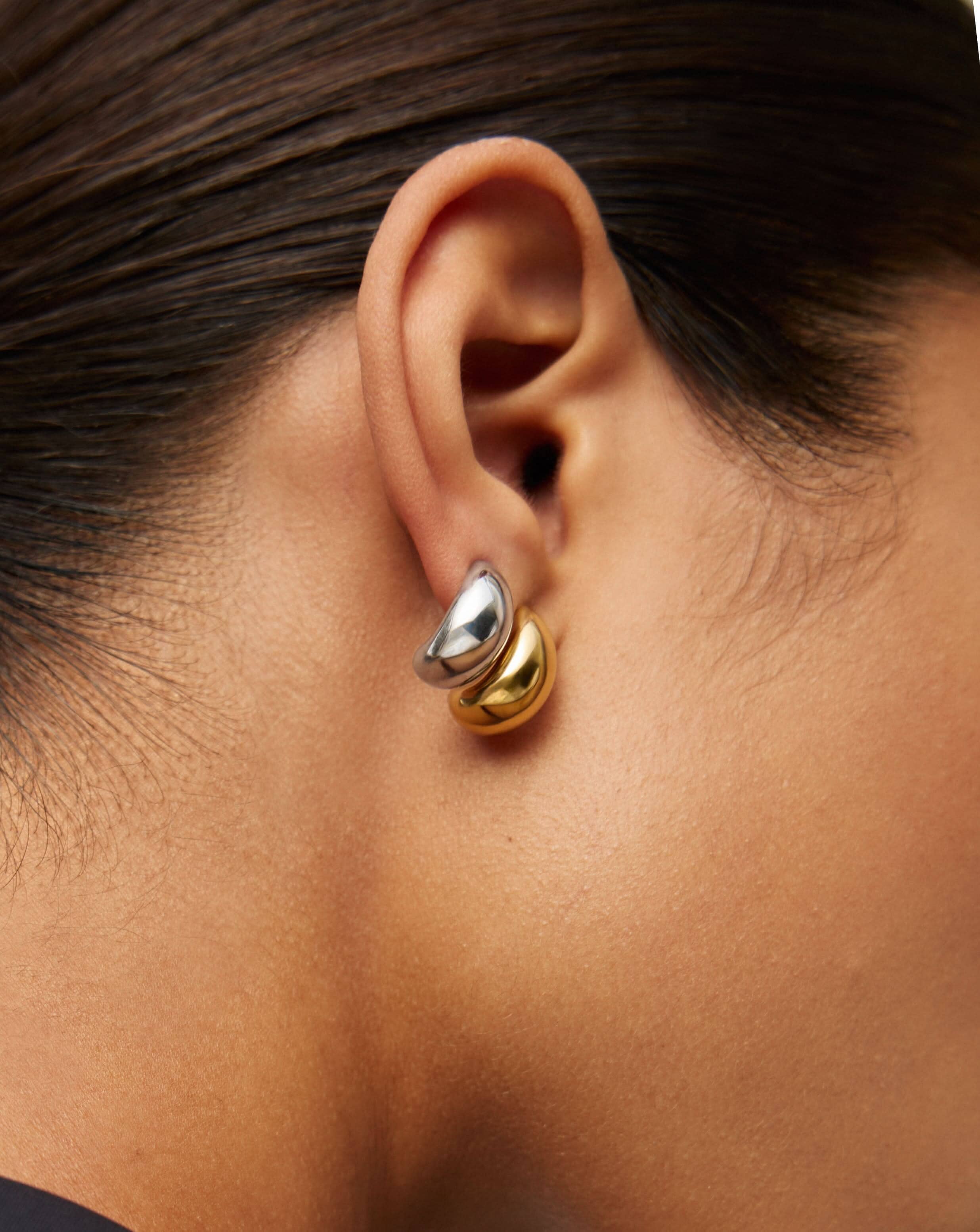 Savi Dome Mini Hoop Earring Set | Mixed Metal - Image 6