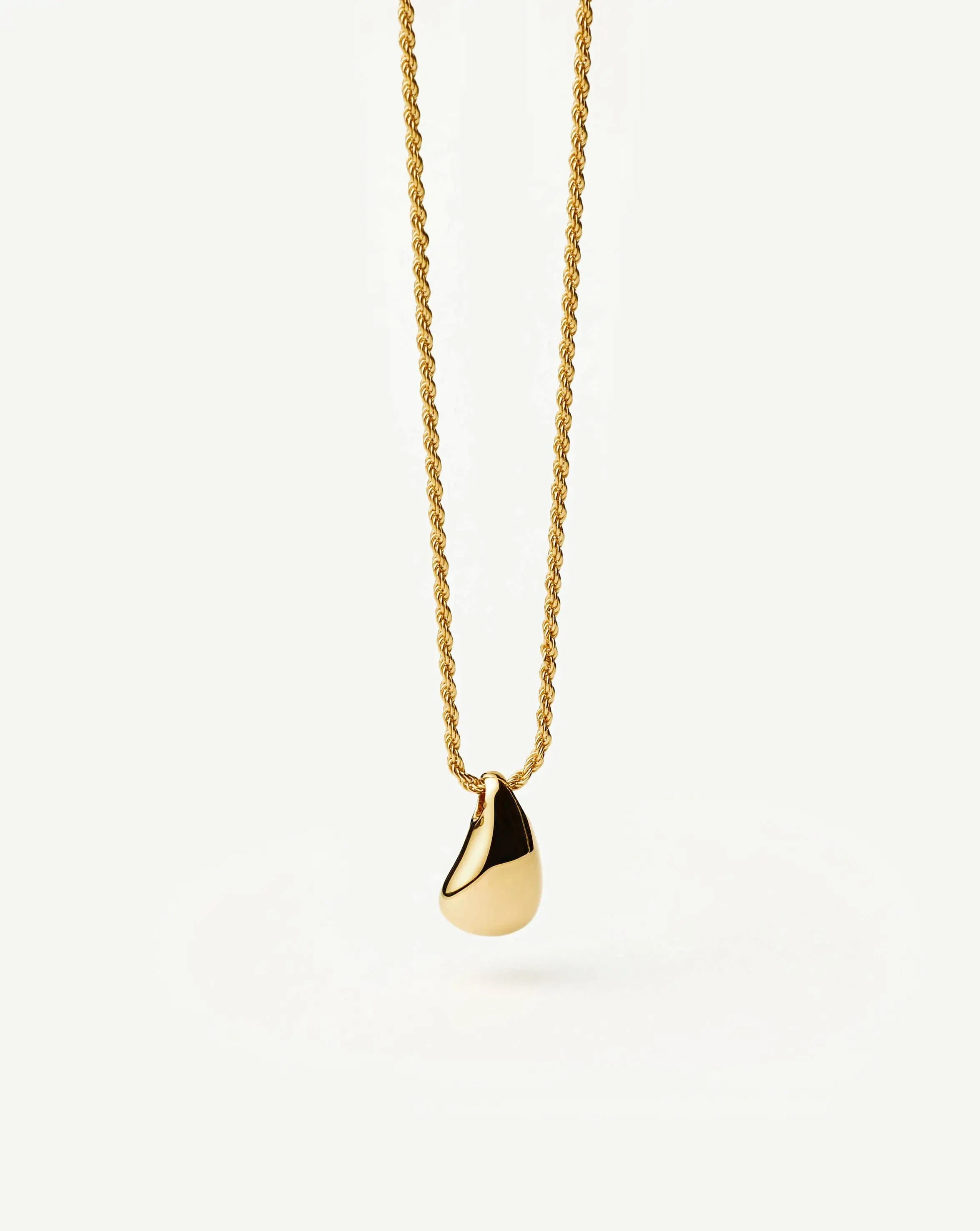 Savi Sculptural Droplet Pendant Necklace | 18ct Gold Vermeil - Image 4