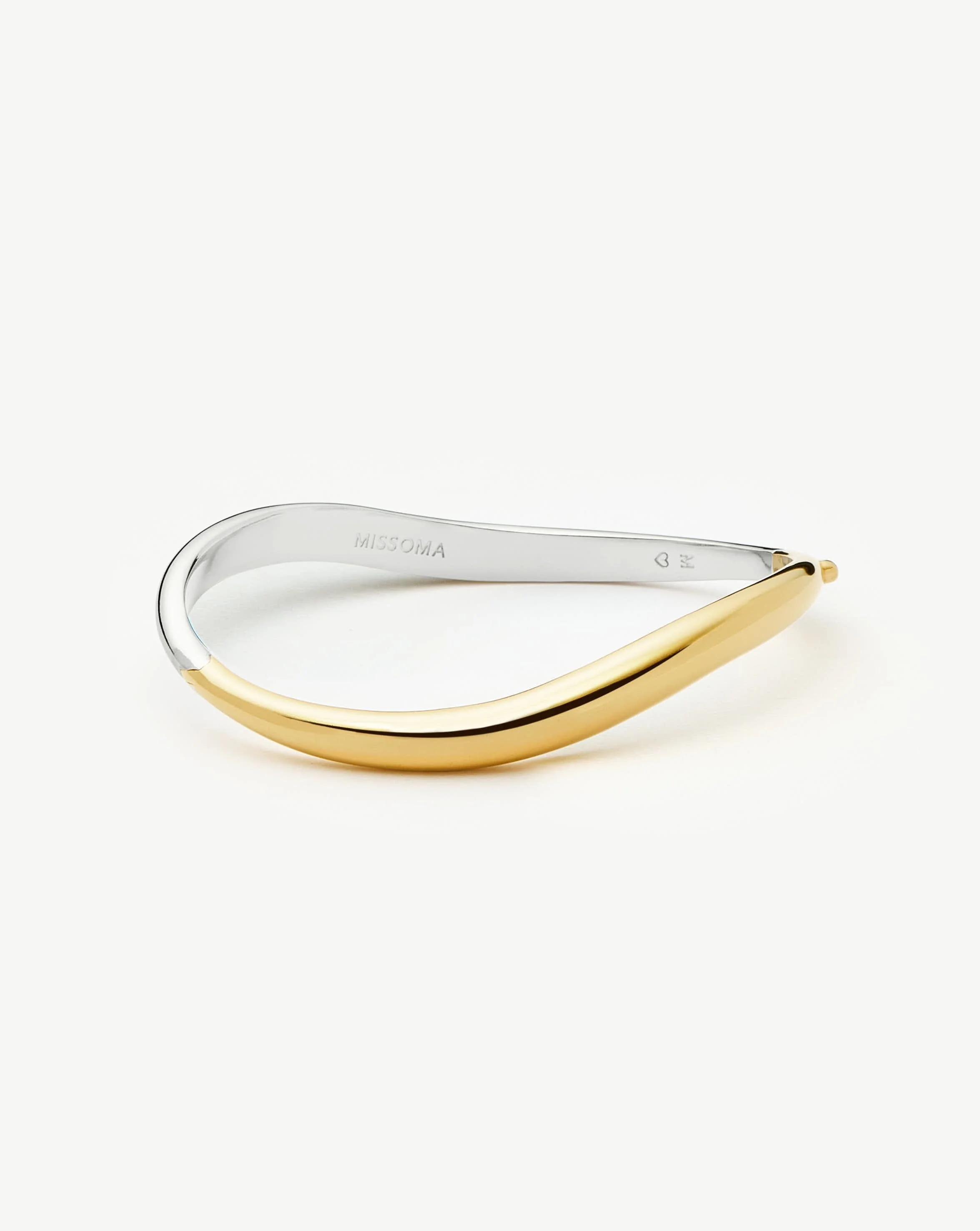 Savi Signature Hinged Bangle | Mixed Metal