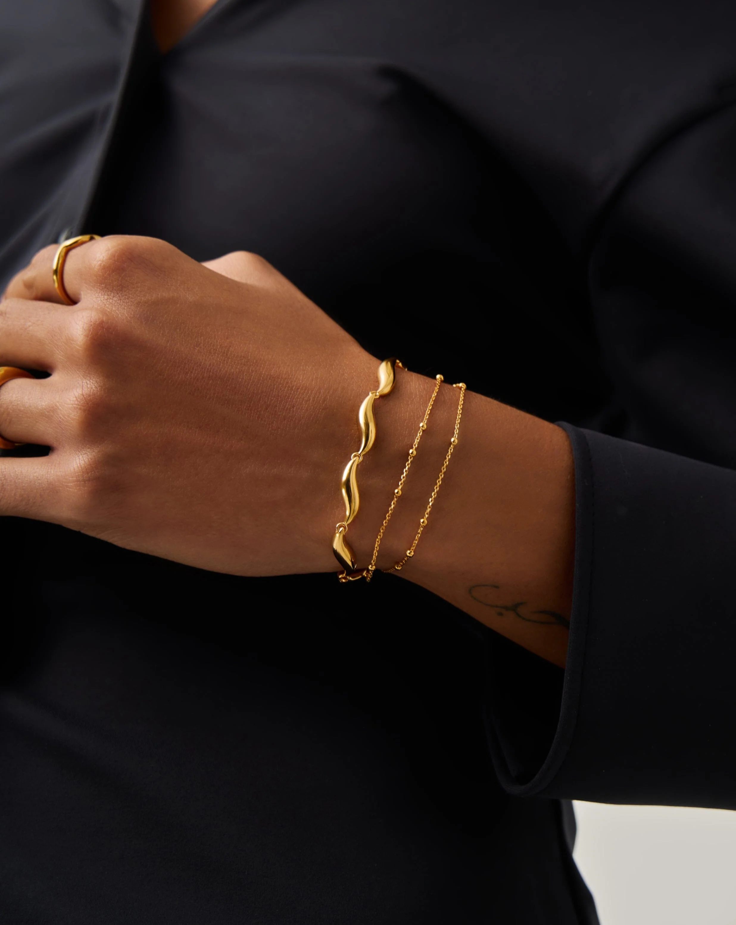 Savi Signature Link Chain Bracelet | 18ct Gold Plated - Image 6