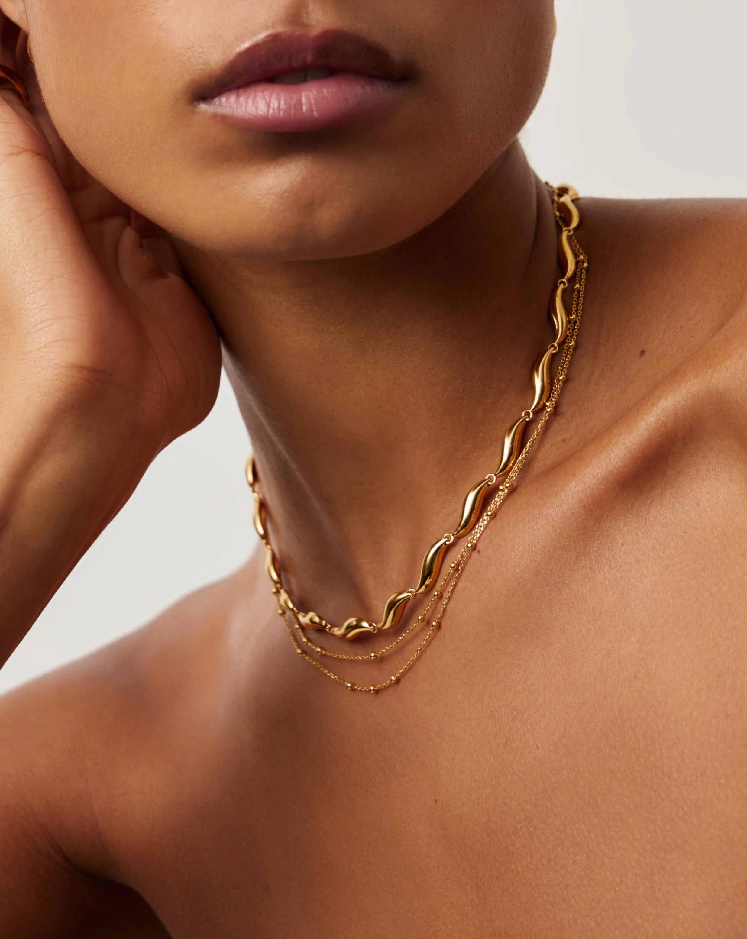 Savi Signature Link Chain Necklace | 18ct Gold Plated - Image 2