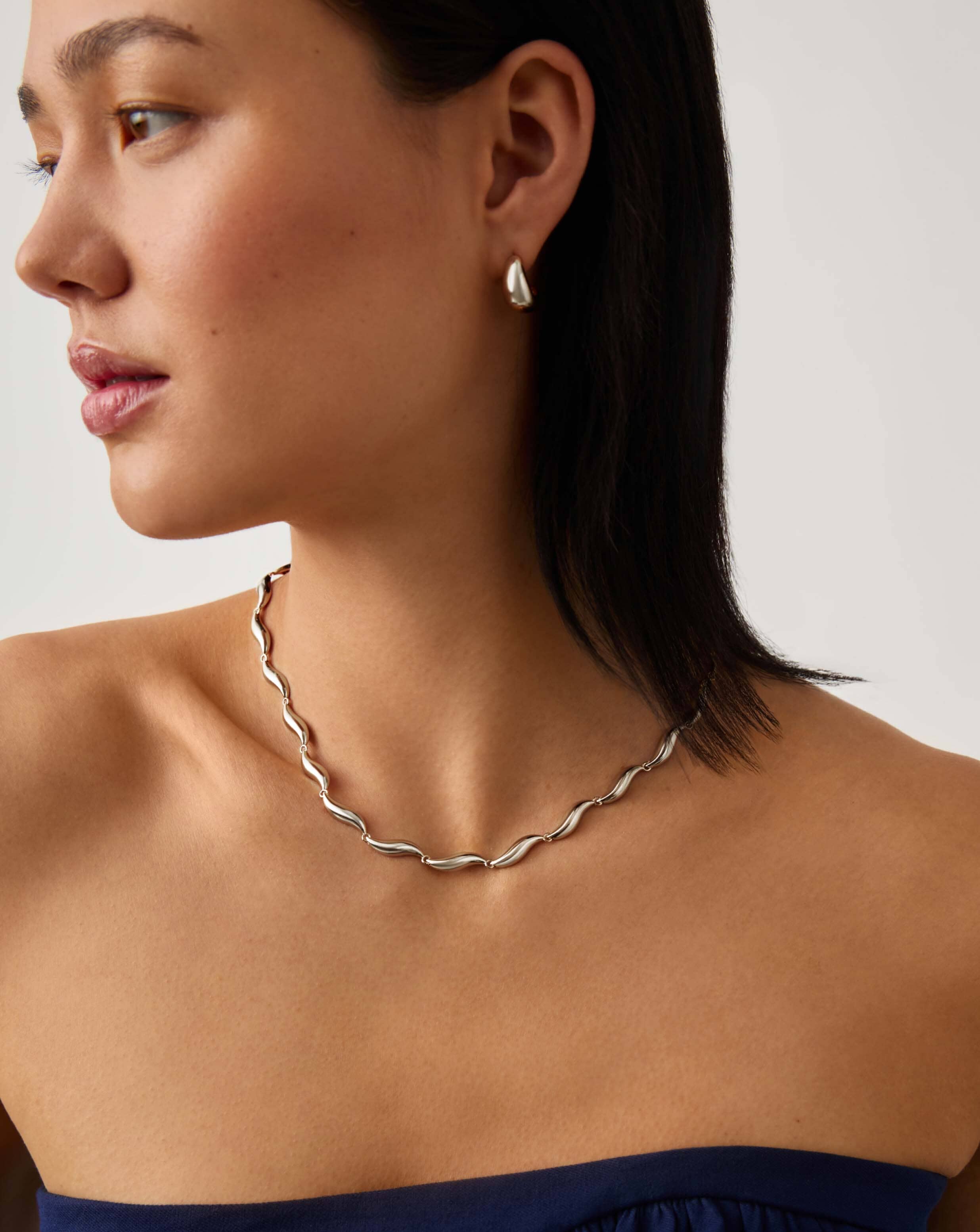 Savi Signature Link Chain Necklace | Silver Plated - Image 2