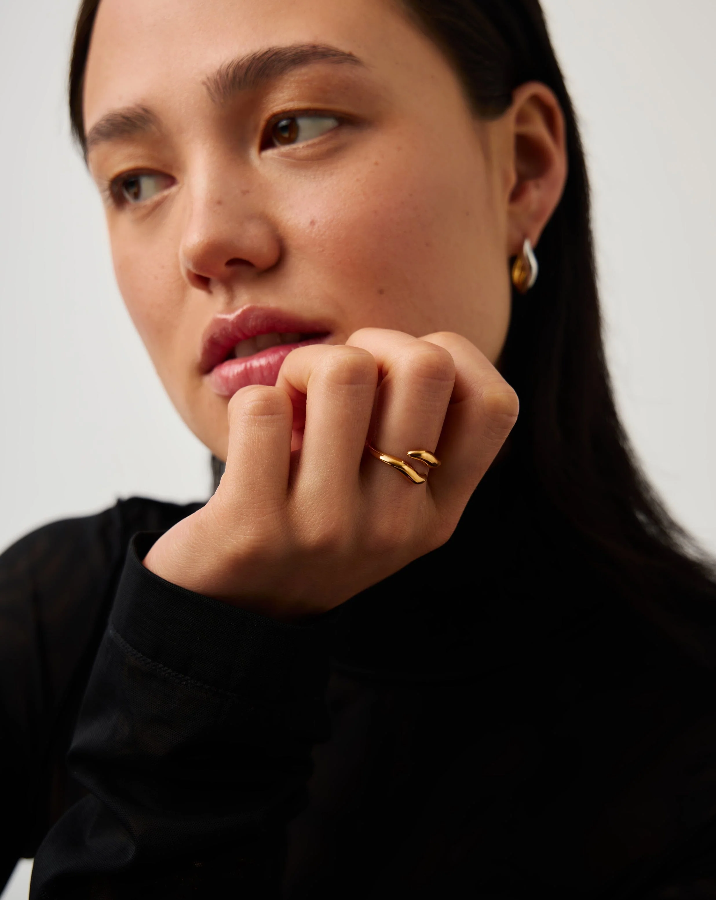 Savi Signature Open Ring | 18ct Gold Vermeil - Image 3