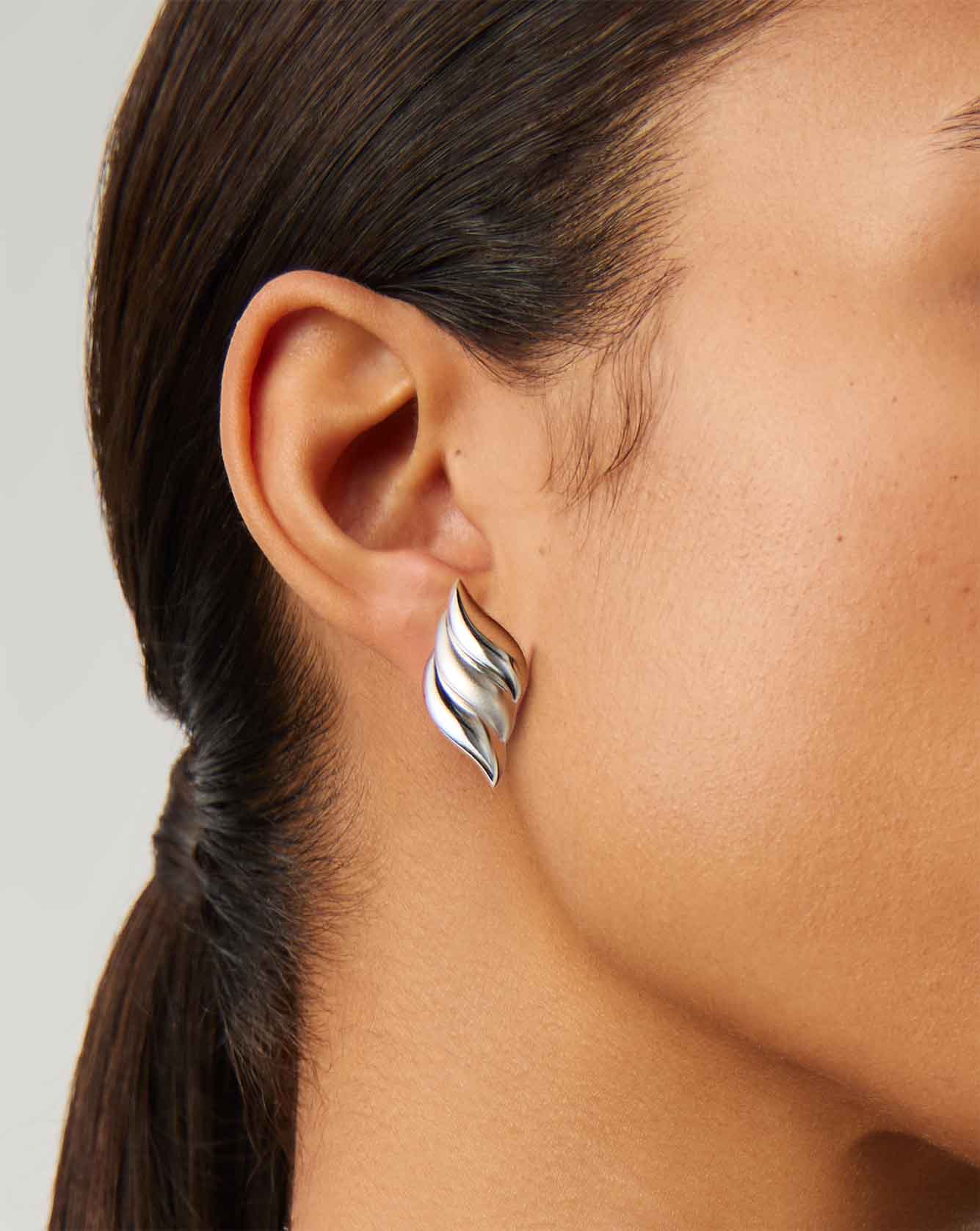Savi Signature Oversized Stud Earrings | Sterling Silver - Image 2