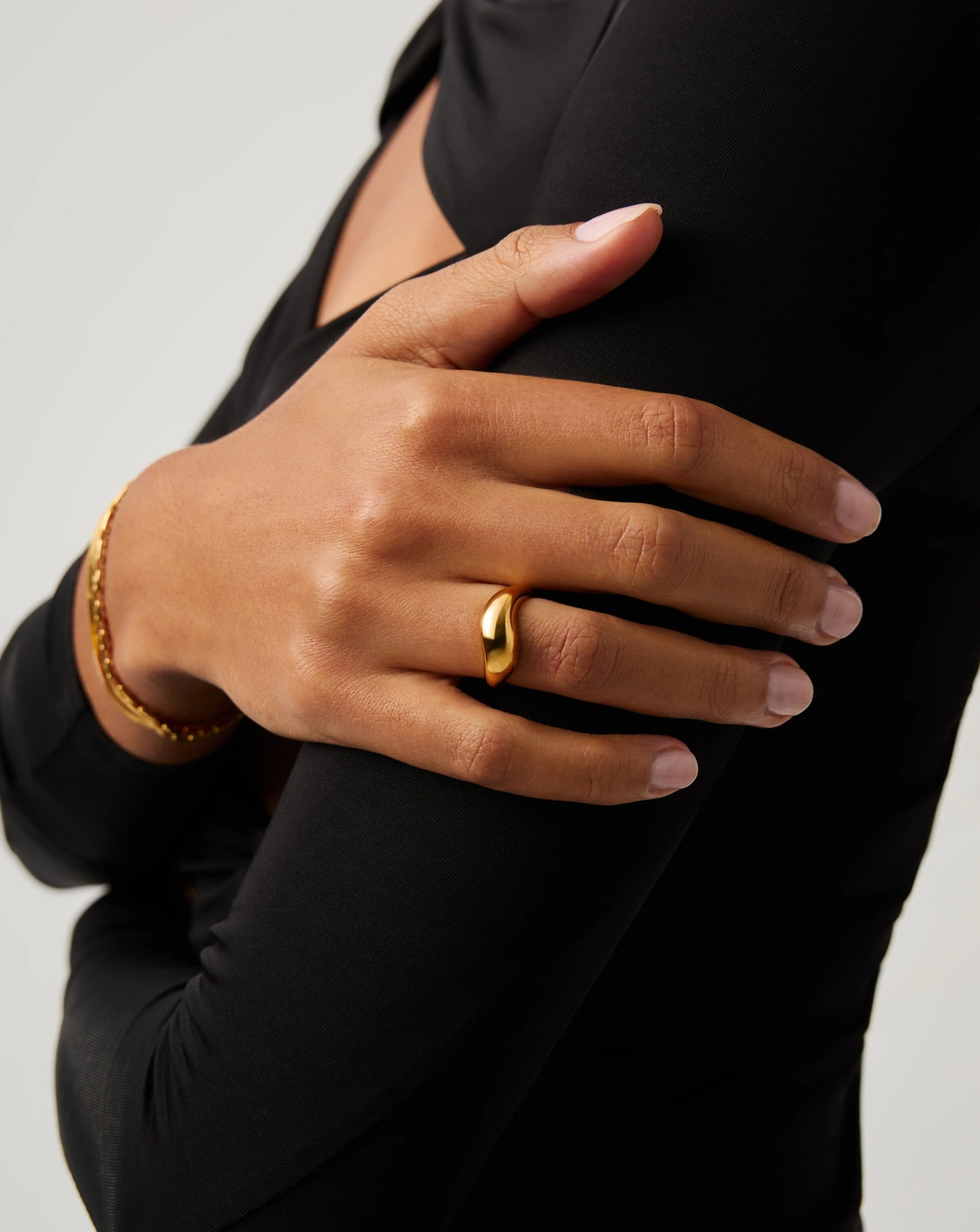 Savi Signature Stacking Ring | 18ct Gold Vermeil - Image 2