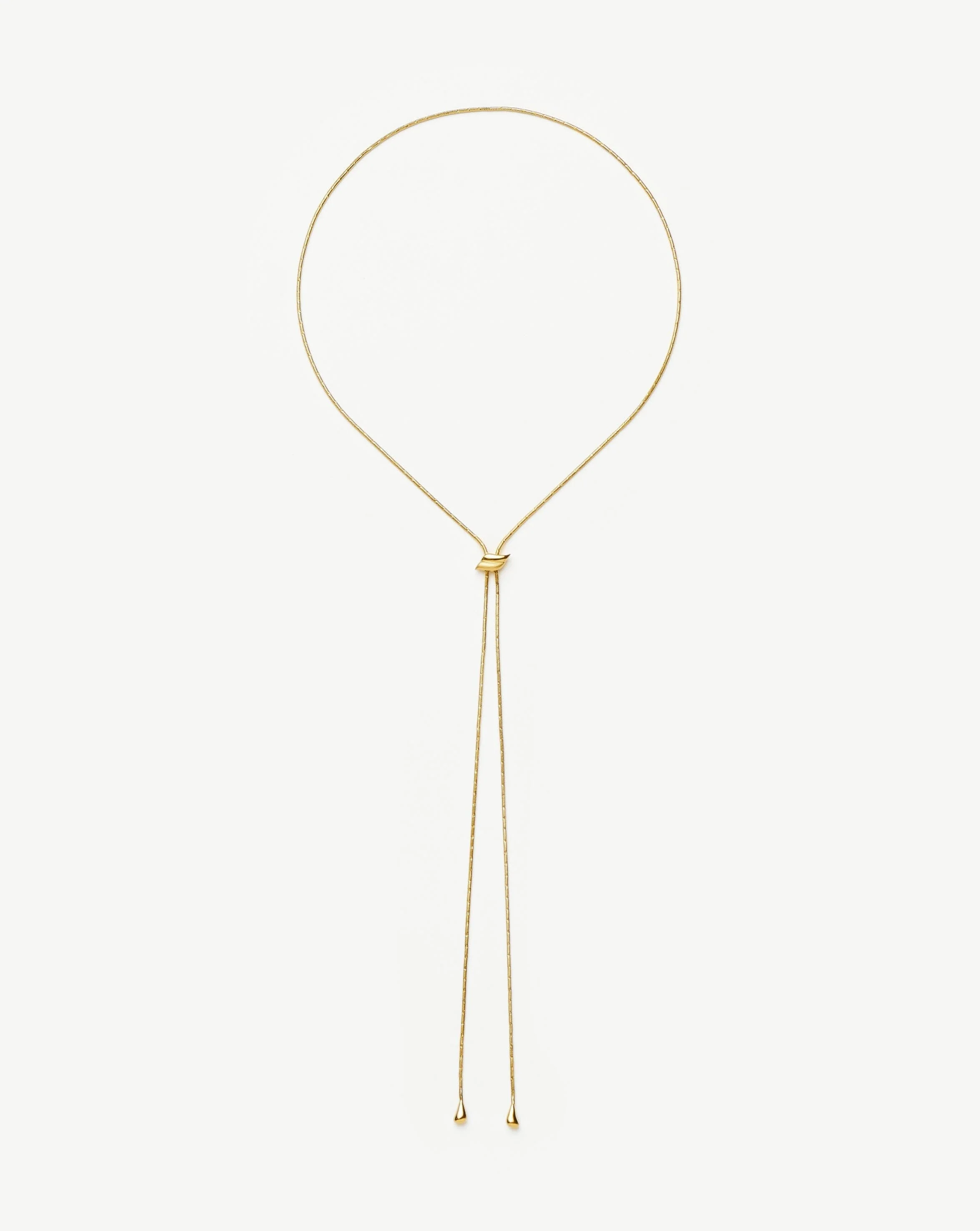 Savi Slider Lariat Chain Necklace | 18ct Gold Vermeil
