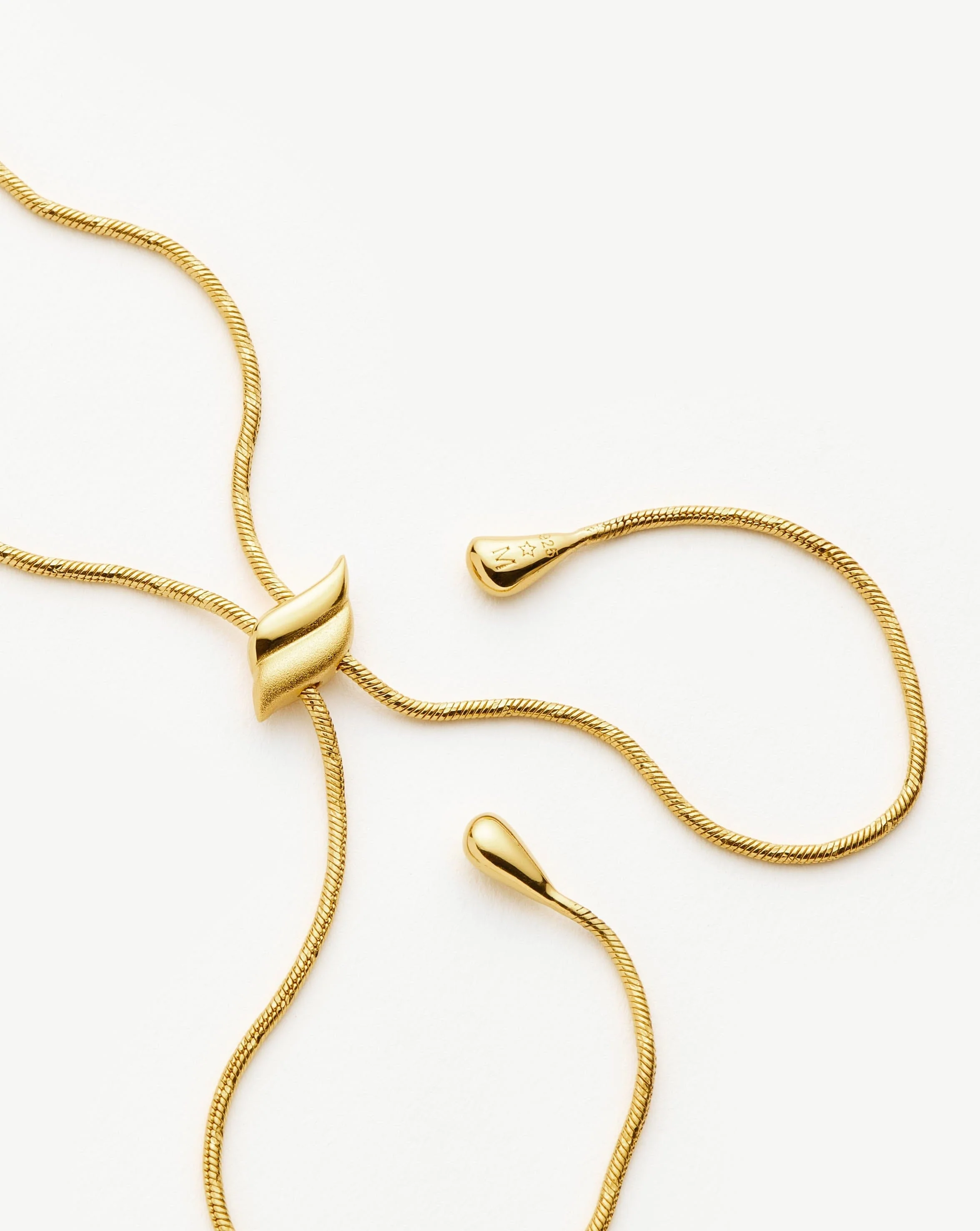 Savi Slider Lariat Chain Necklace | 18ct Gold Vermeil - Image 3