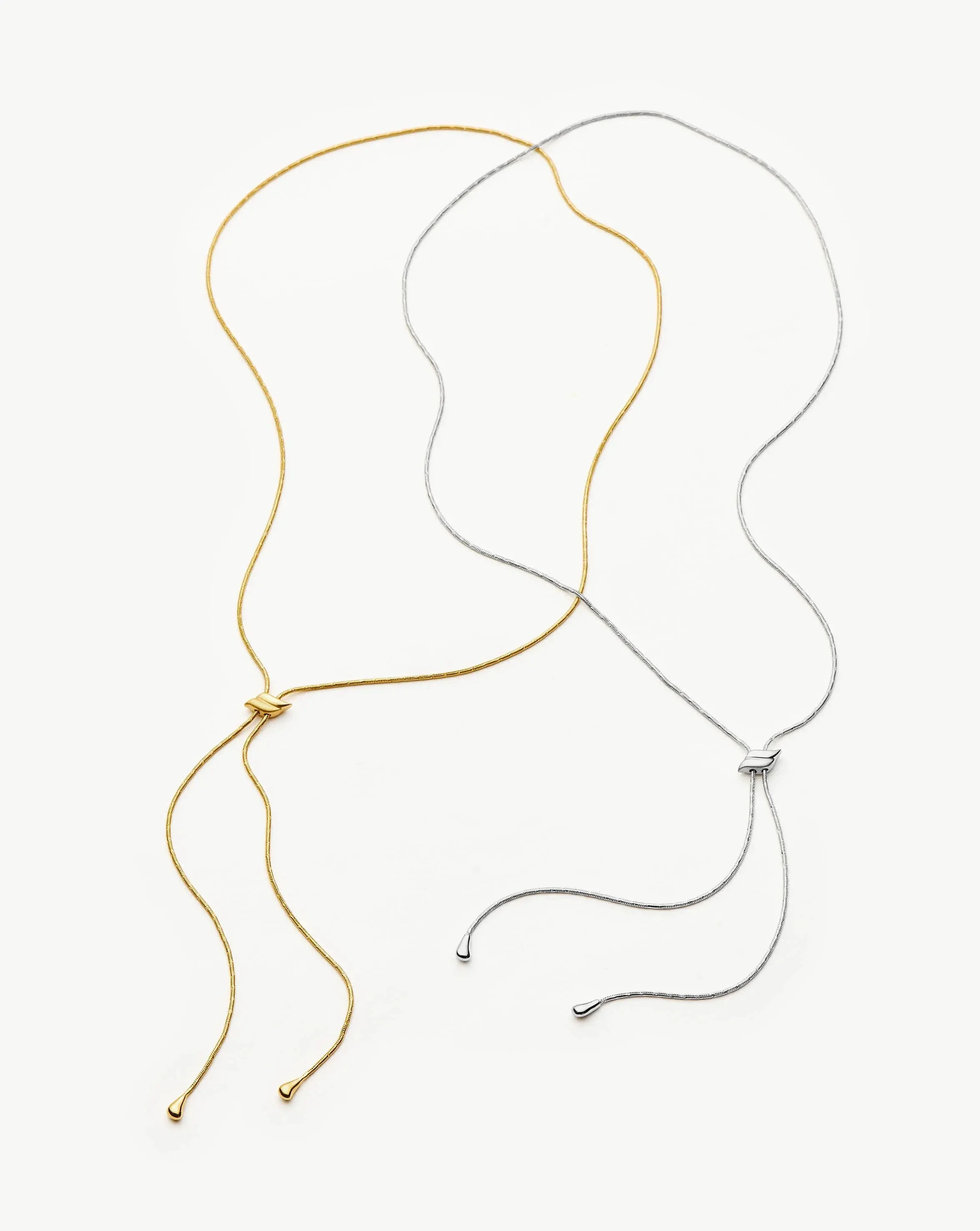 Savi Slider Lariat Chain Necklace | Sterling Silver - Image 5