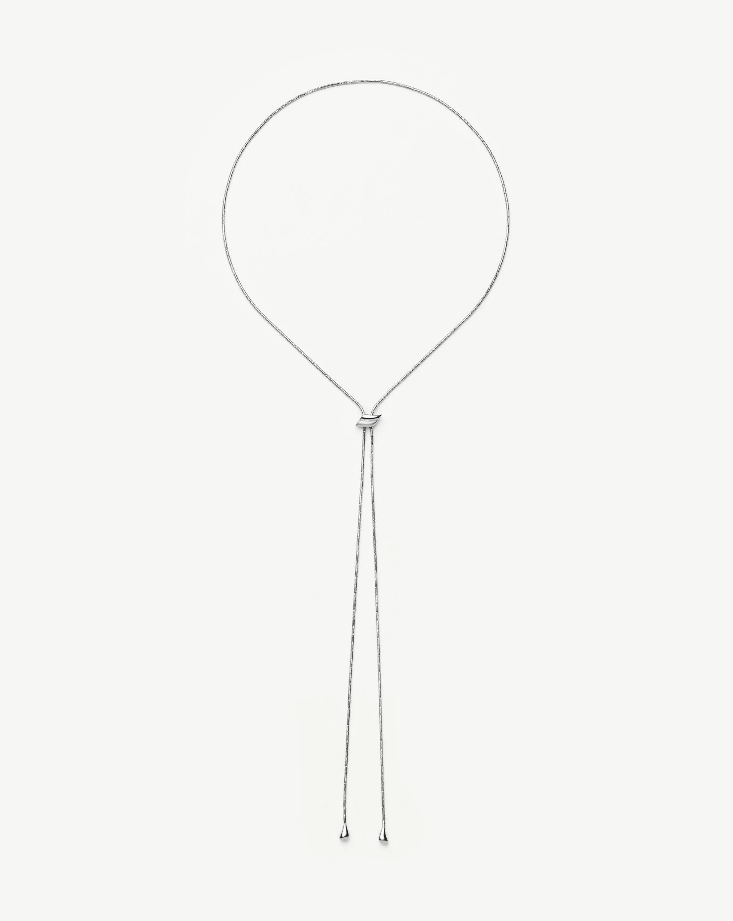Savi Slider Lariat Chain Necklace | Sterling Silver