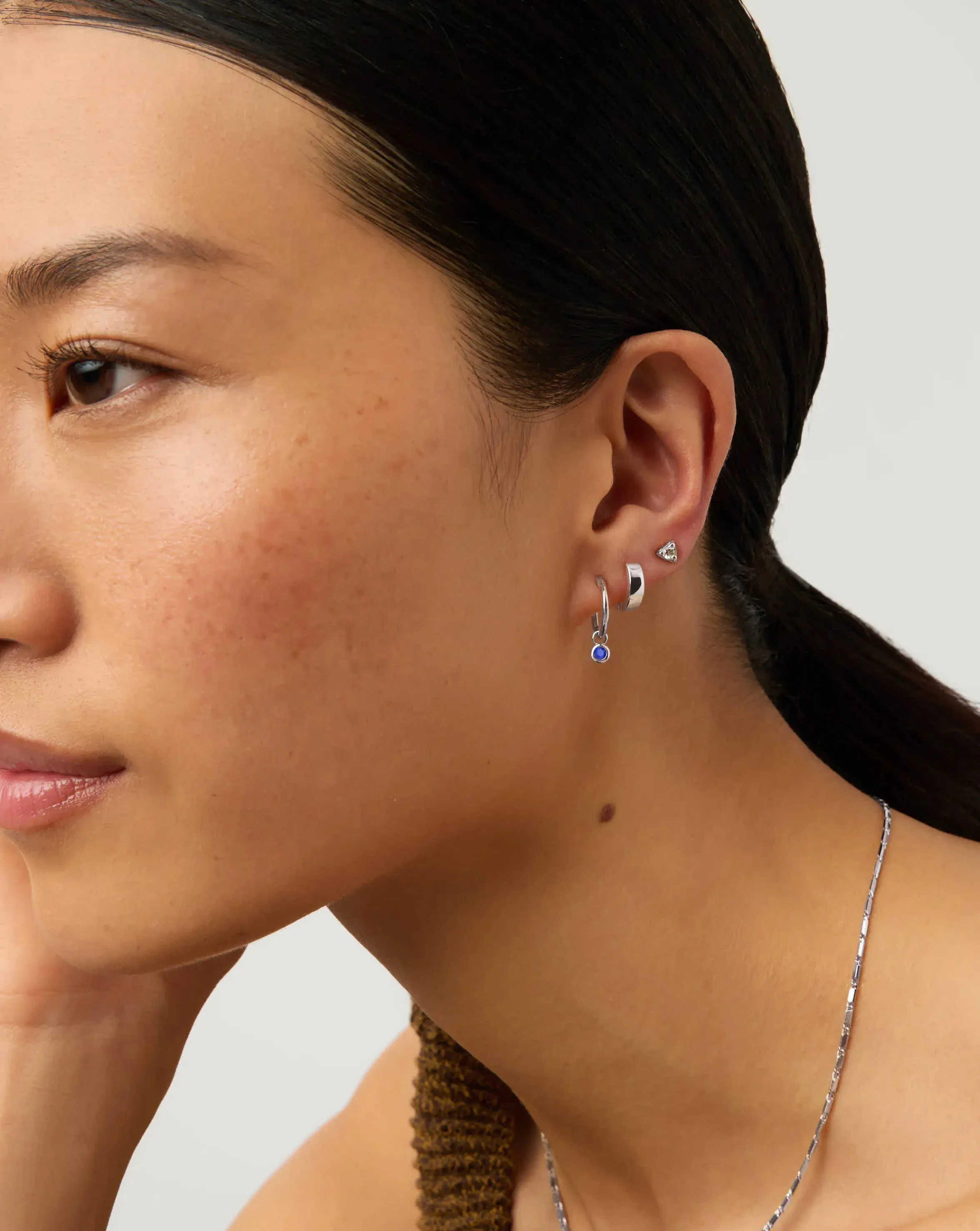 September Birthstone Necklace & Charm Earrings Set | Sterling Silver/Lapis - Image 3