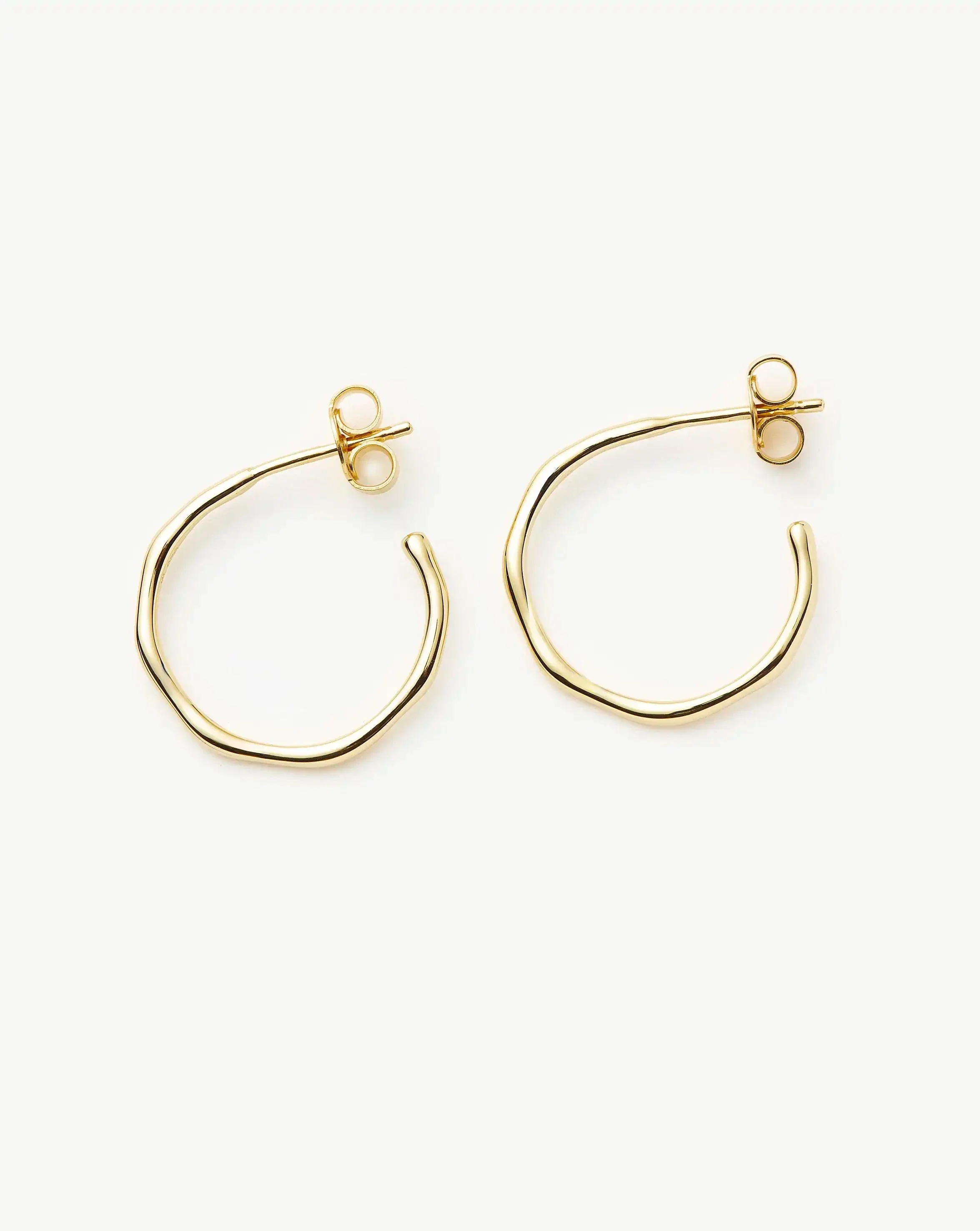 Small Molten Hoop Earrings - Image 4