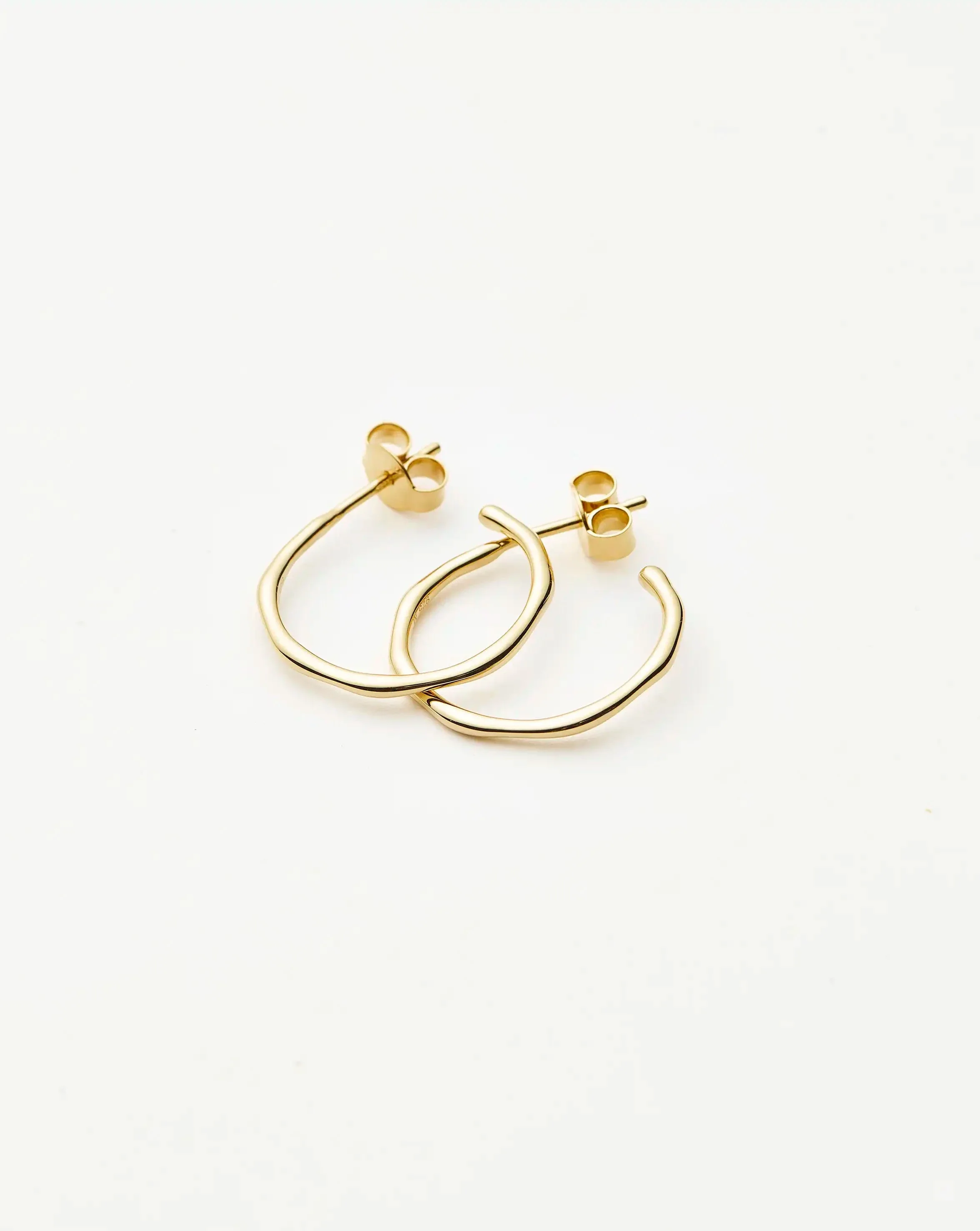 Small Molten Hoop Earrings - Image 5
