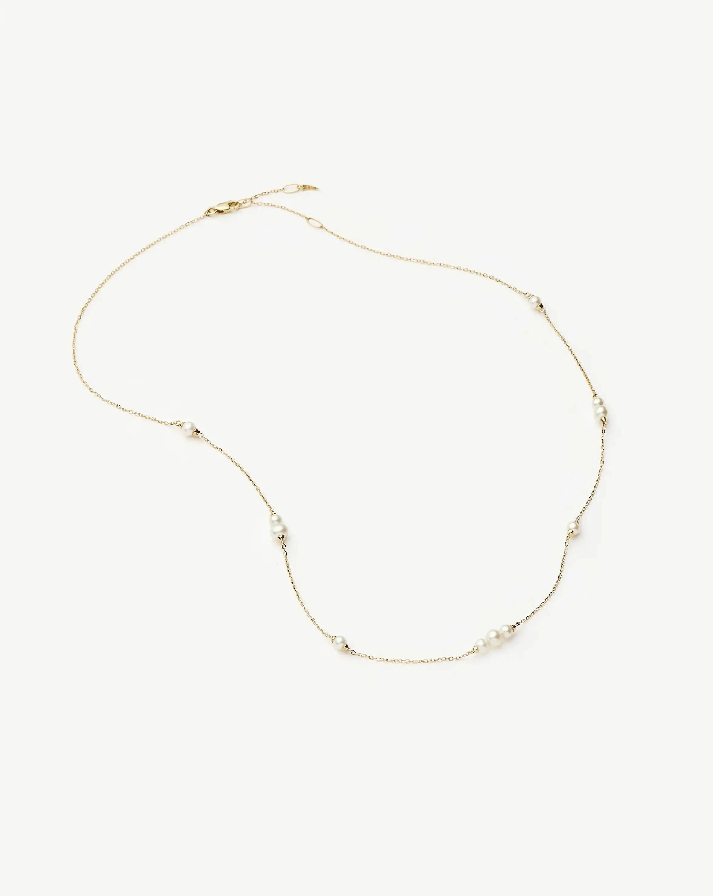 Solid Gold Pearl Chain Necklace | 14ct Solid Gold/Pearl - Image 5
