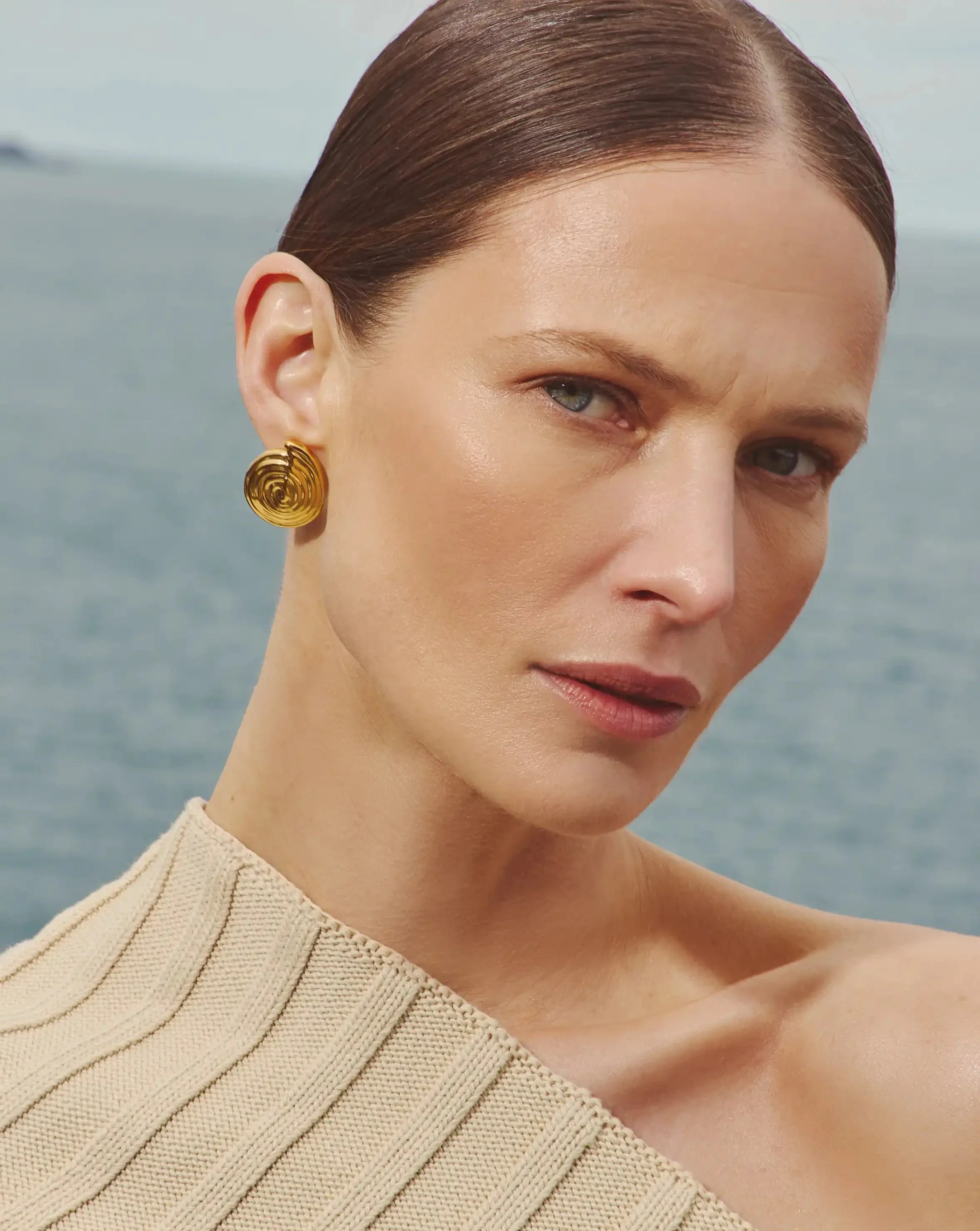 Spiral Detachable Pearl Drop Earrings | 18ct Gold Plated - Image 5