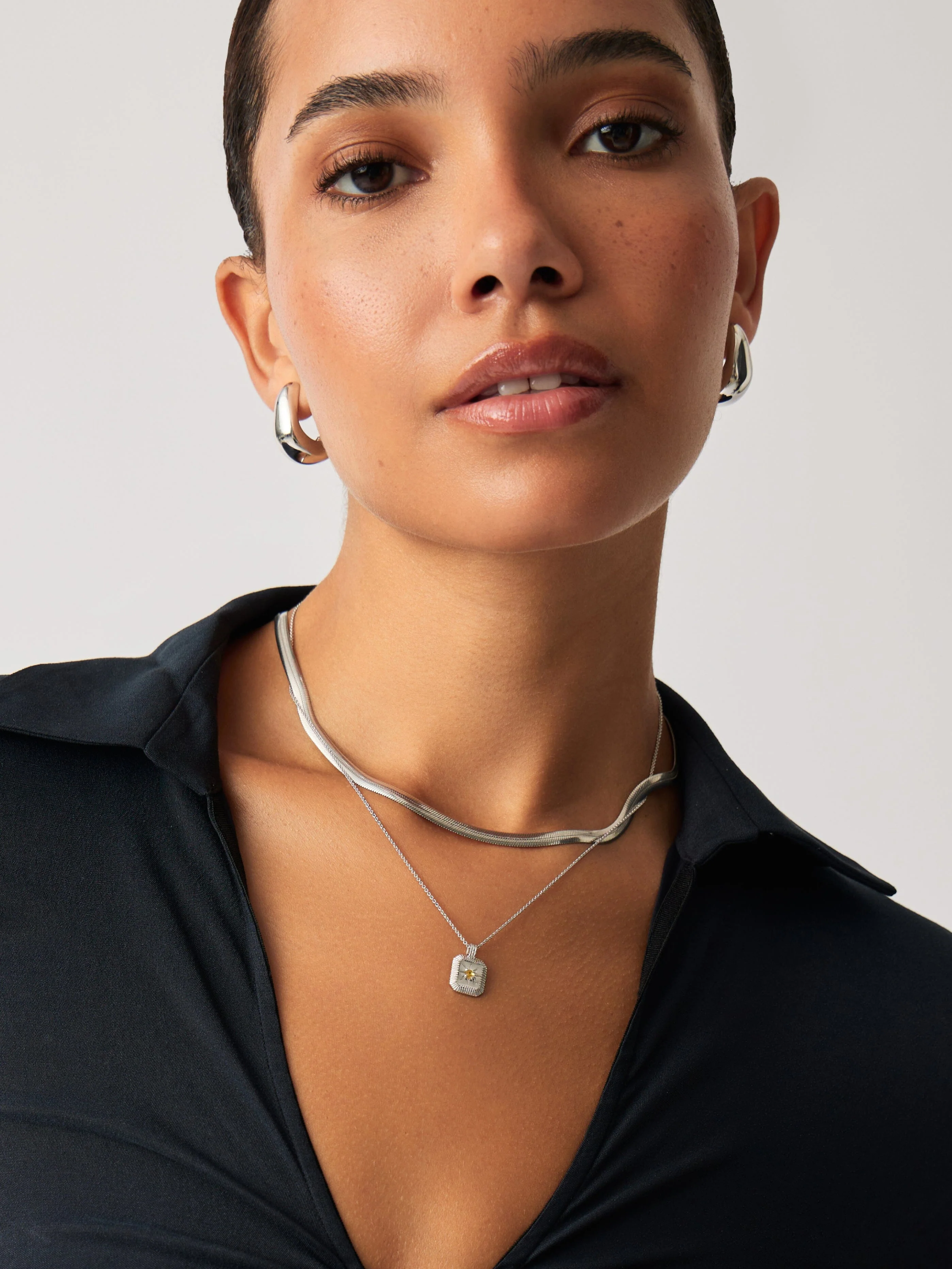 November Birthstone Pendant Necklace | Sterling Silver/Citrine - Image 2