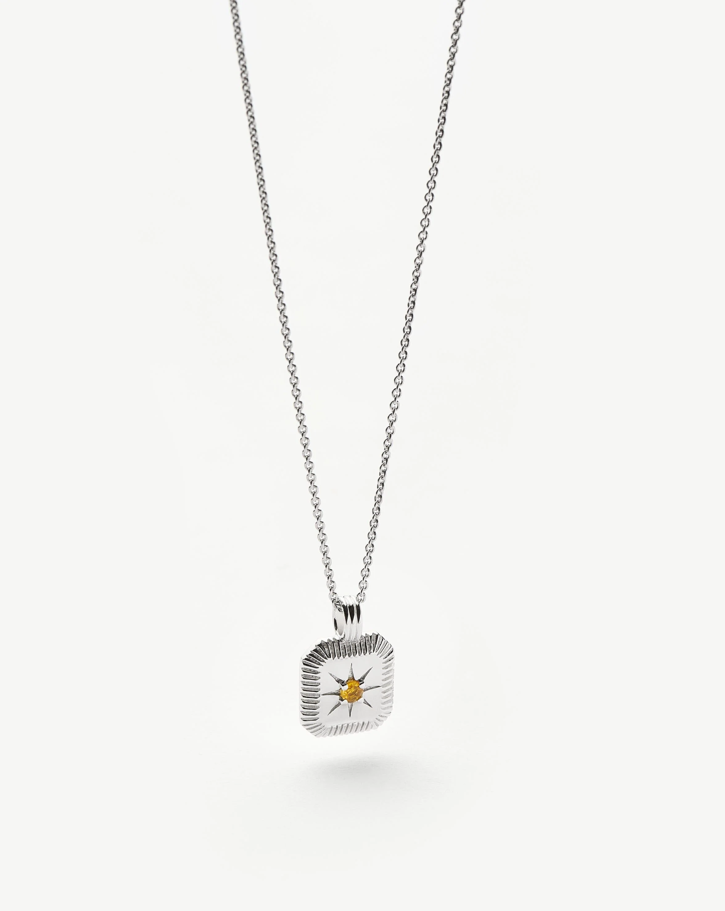November Birthstone Pendant Necklace | Sterling Silver/Citrine - Image 5