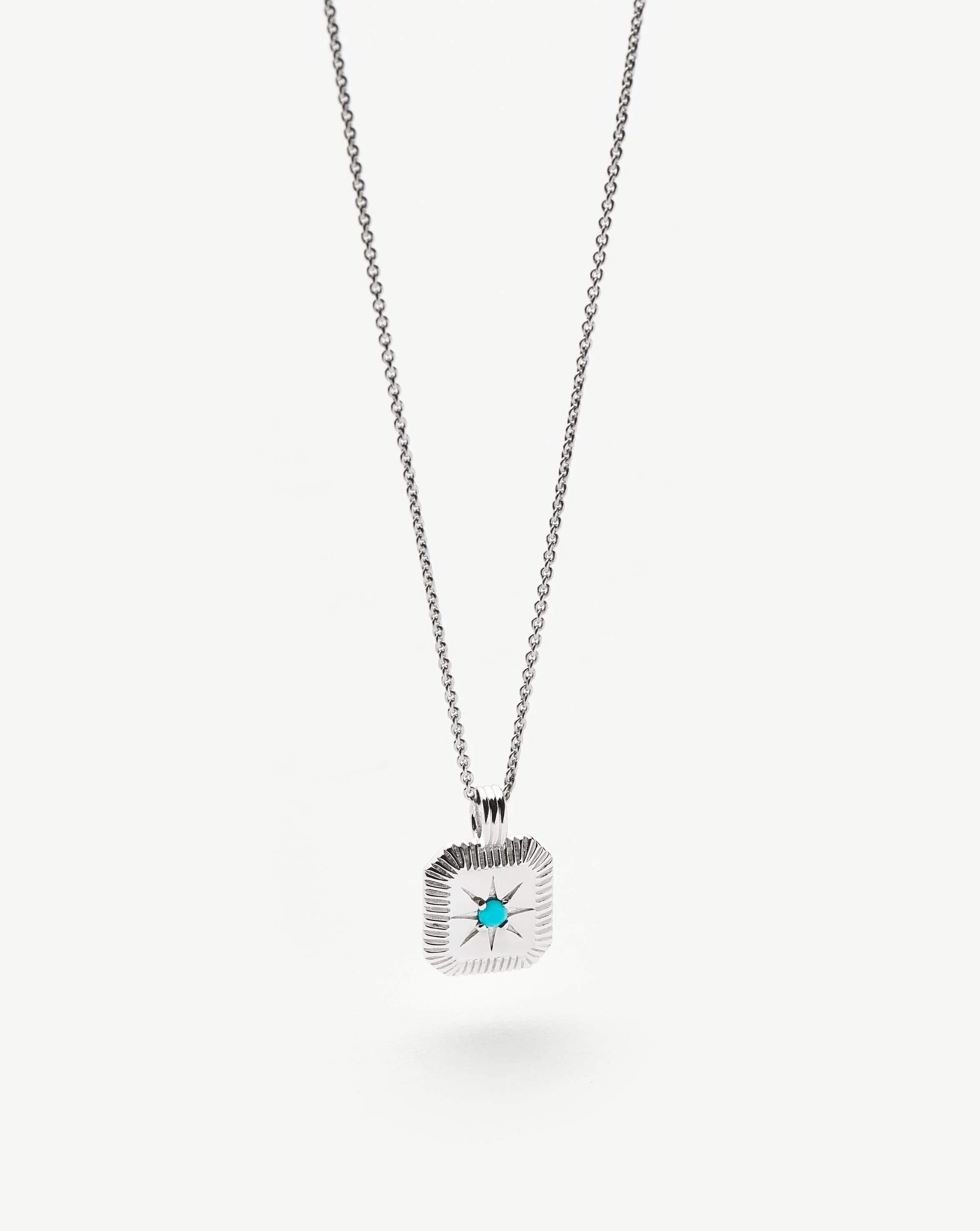 December Birthstone Pendant Necklace | Dyed Turquoise Magnesite/Sterling Silver - Image 5