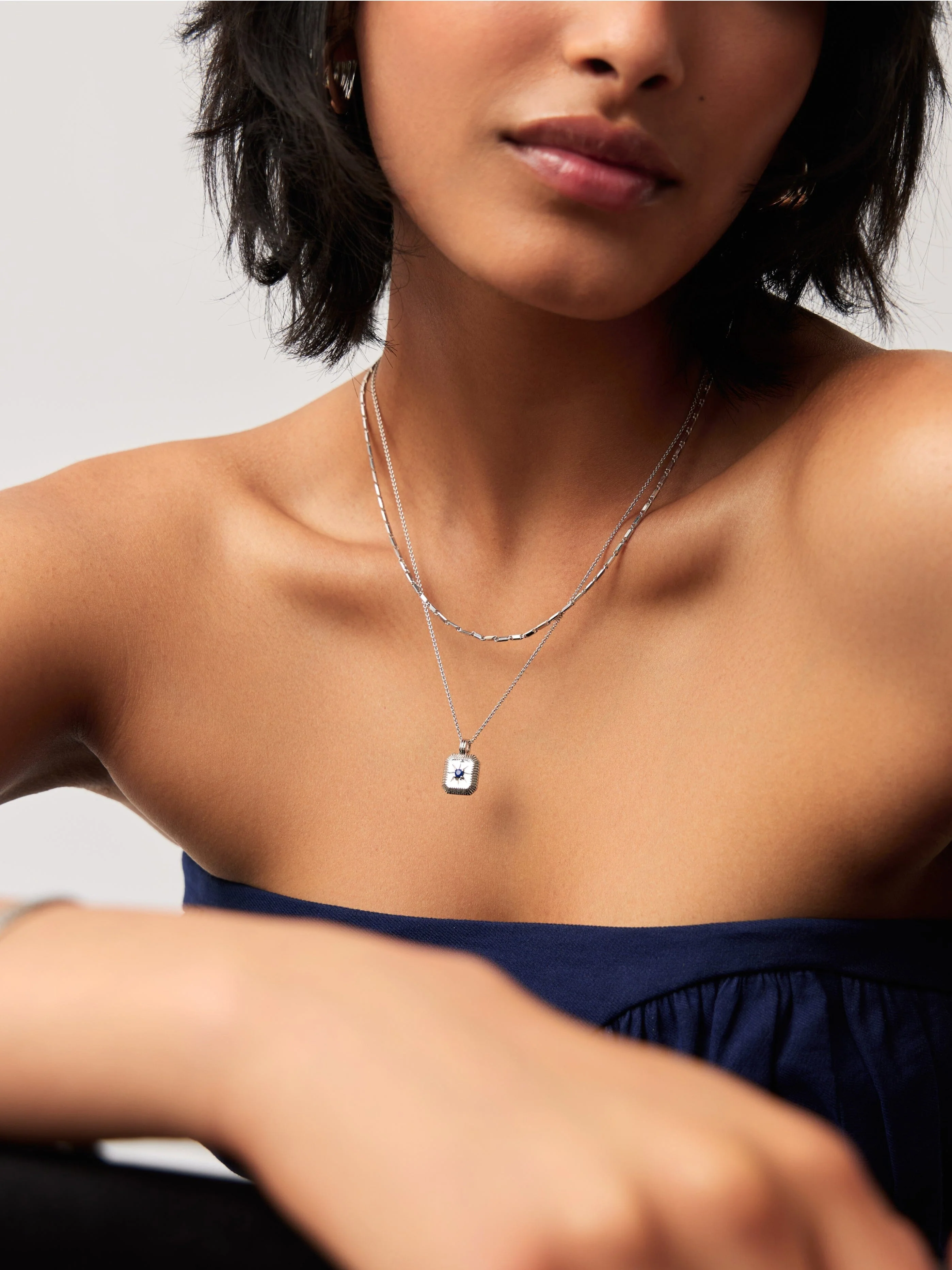 September Birthstone Pendant Necklace | Lapis/September - Image 6