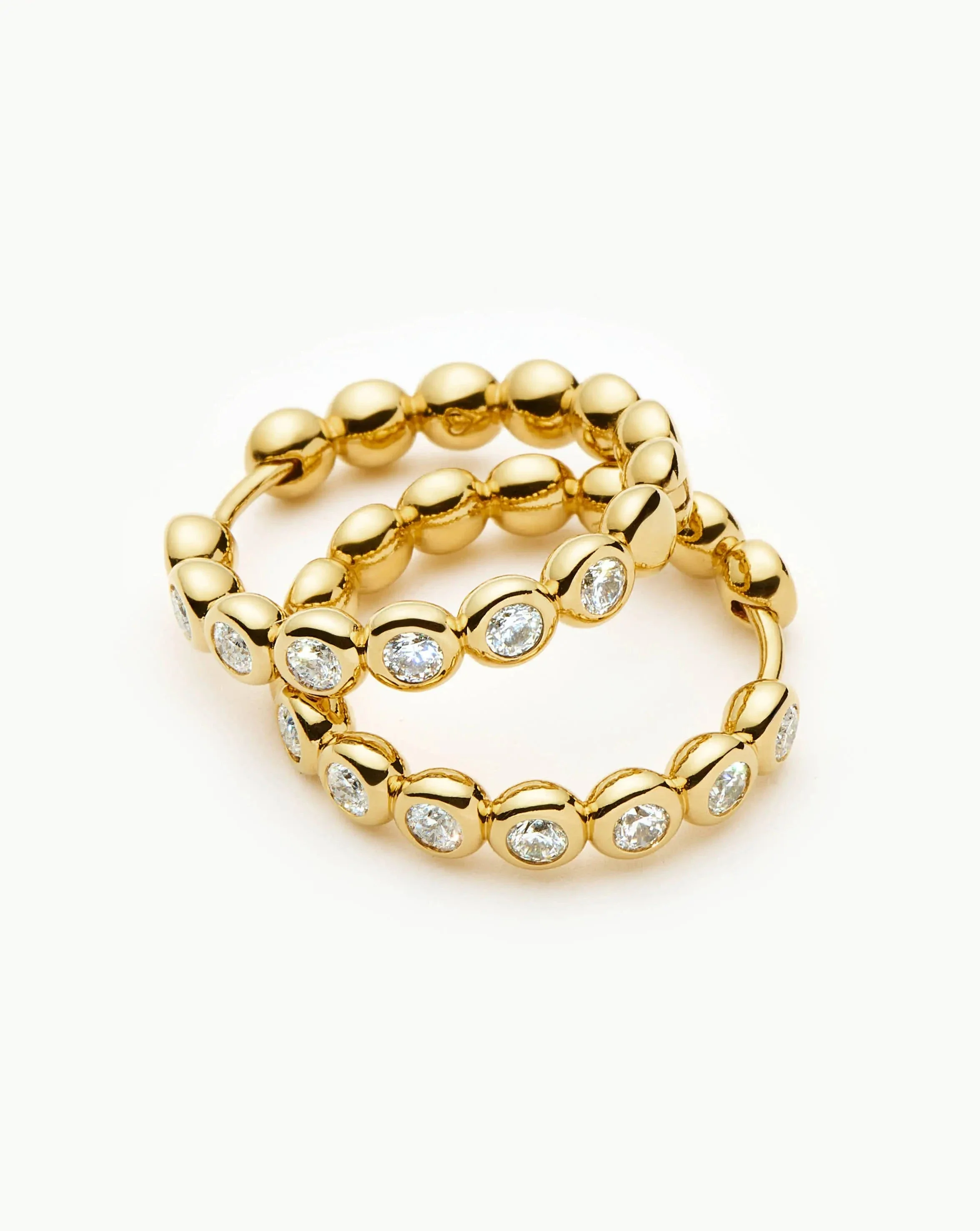 Tennis Classic Hoop Earrings | 18ct Gold Plated/Cubic Zirconia