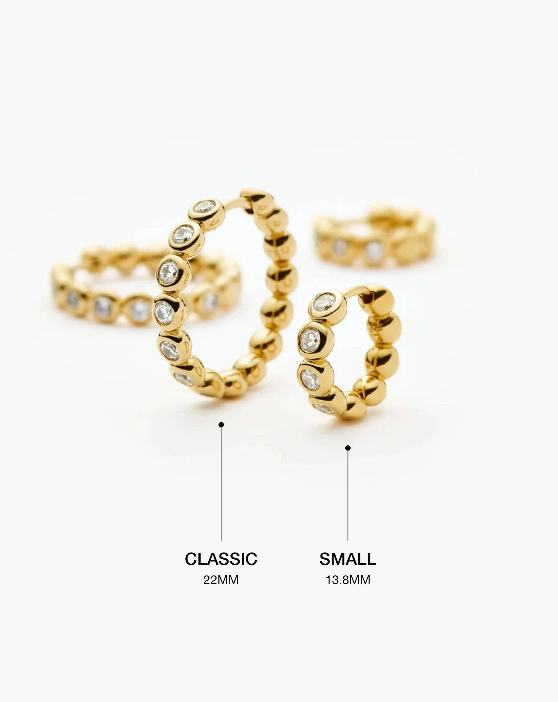 Tennis Classic Hoop Earrings | Silver Plated/Cubic Zirconia - Image 7