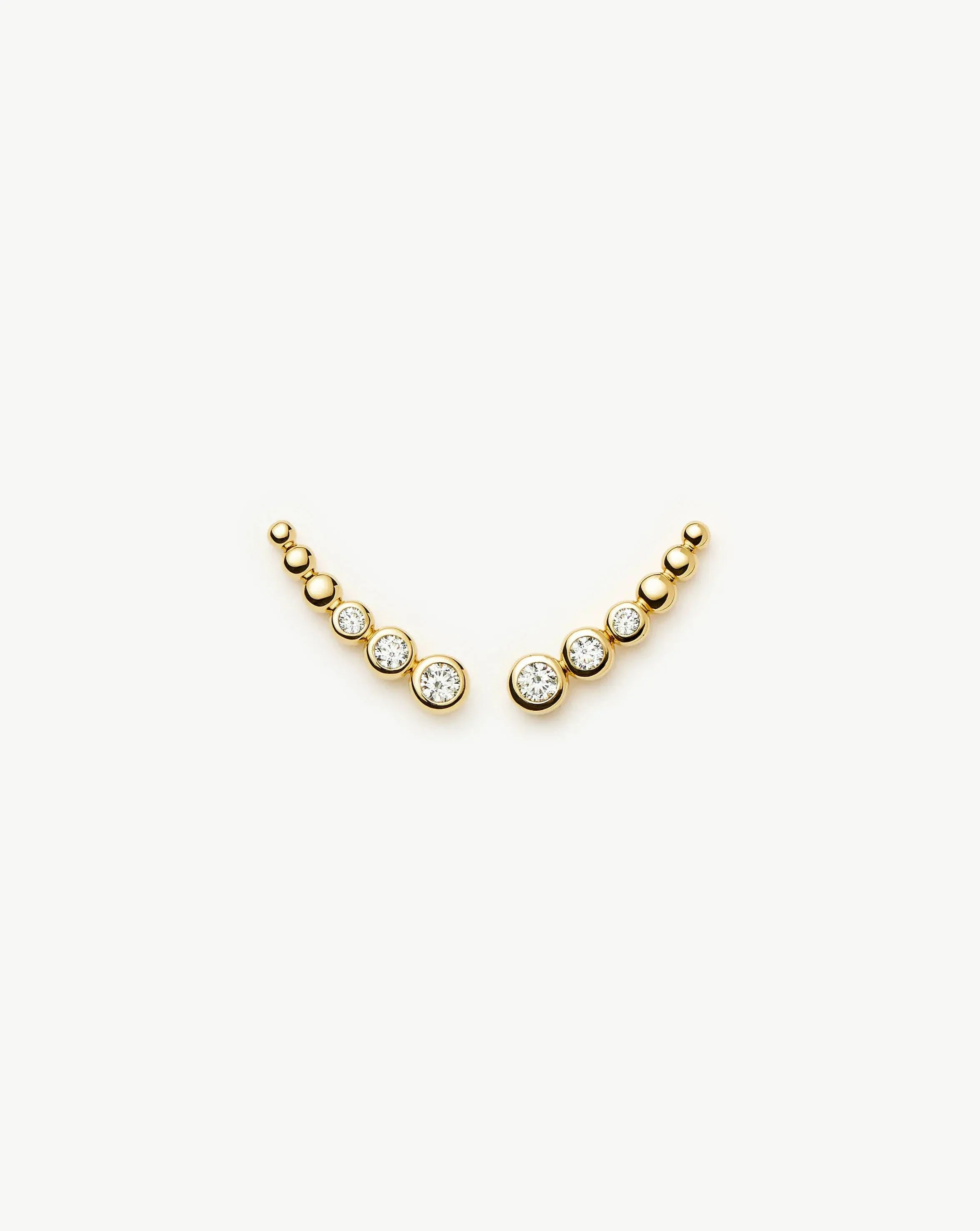 Tennis Climber Earrings | 18ct Gold Vermeil/Cubic Zirconia - Image 4