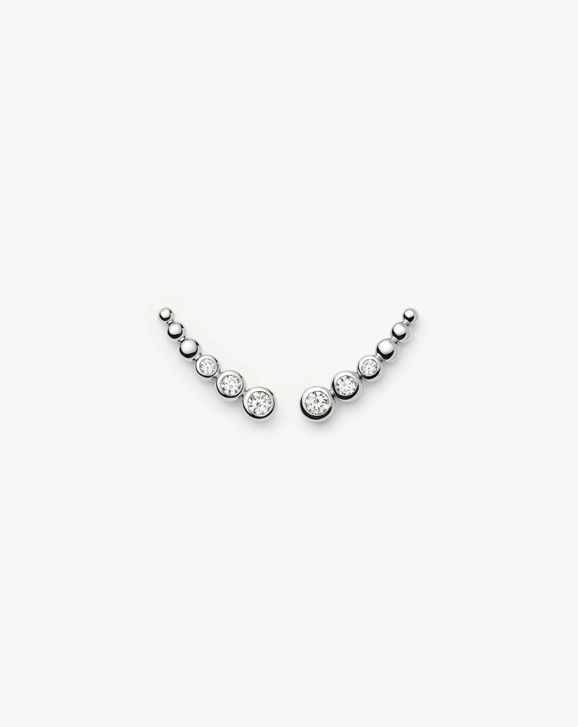Tennis Climber Earrings | Sterling Silver/Cubic Zirconia - Image 4