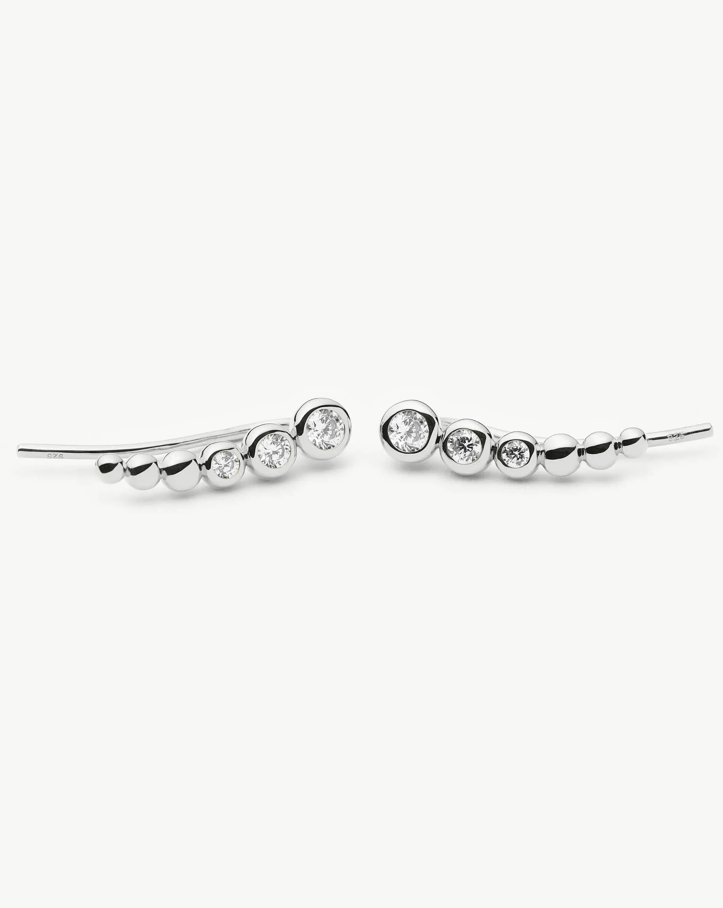Tennis Climber Earrings | Sterling Silver/Cubic Zirconia - Image 5