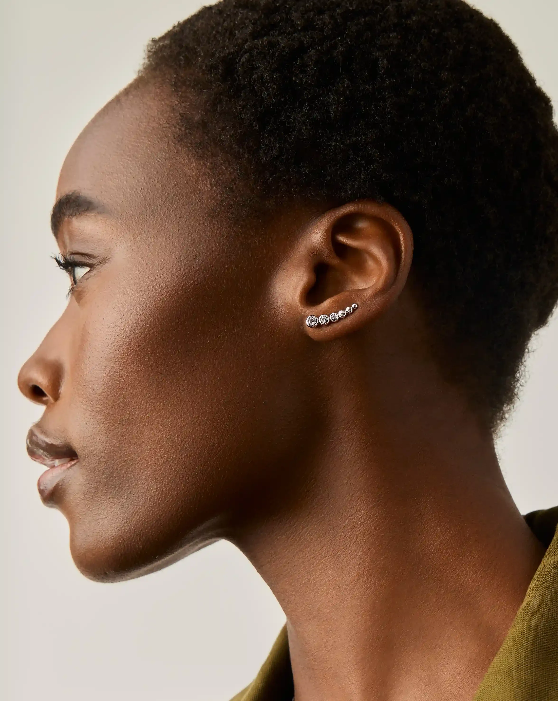 Tennis Climber Earrings | Sterling Silver/Cubic Zirconia - Image 6