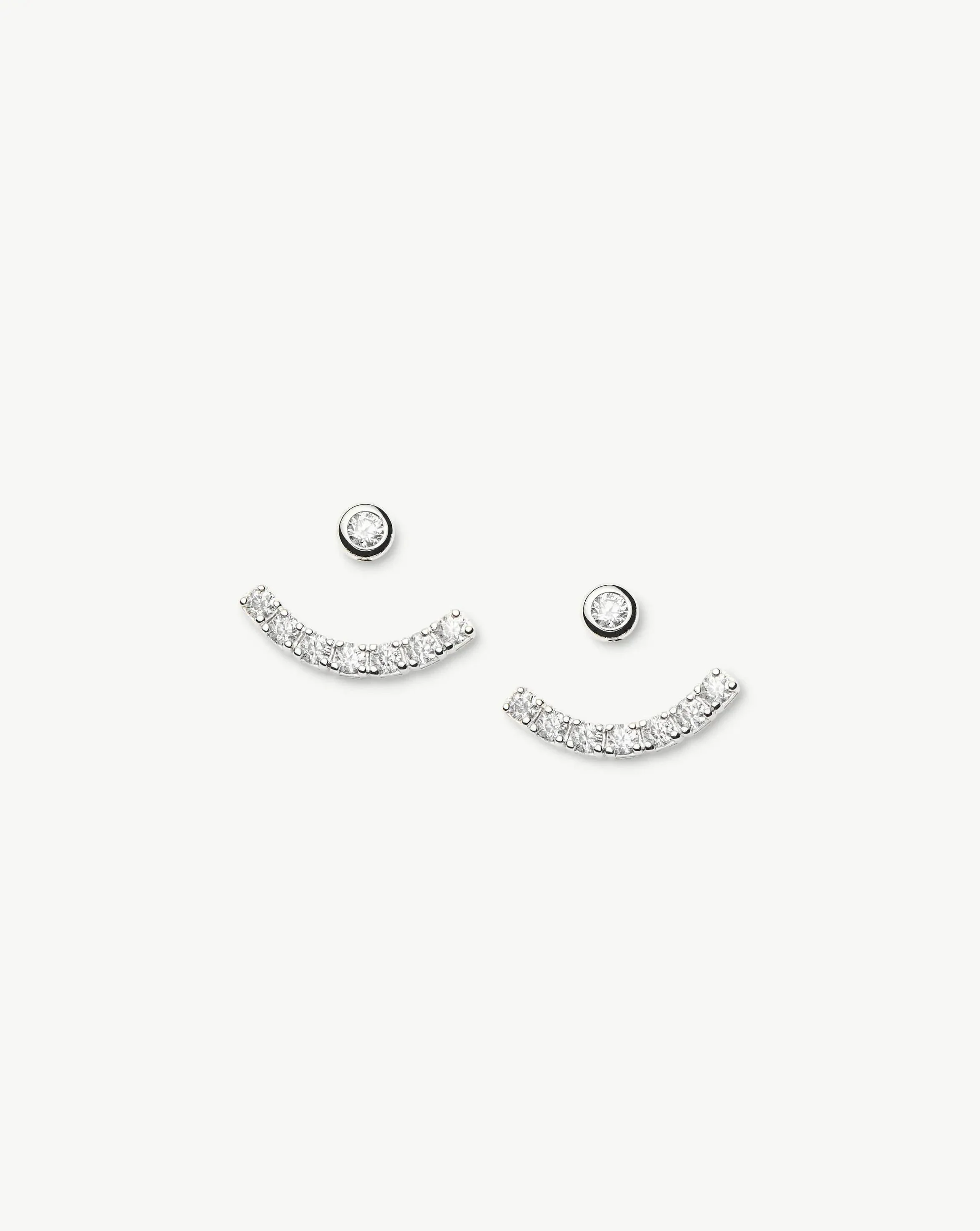 Tennis Ear Jacket Stud Earrings | Sterling Silver/Cubic Zirconia - Image 4
