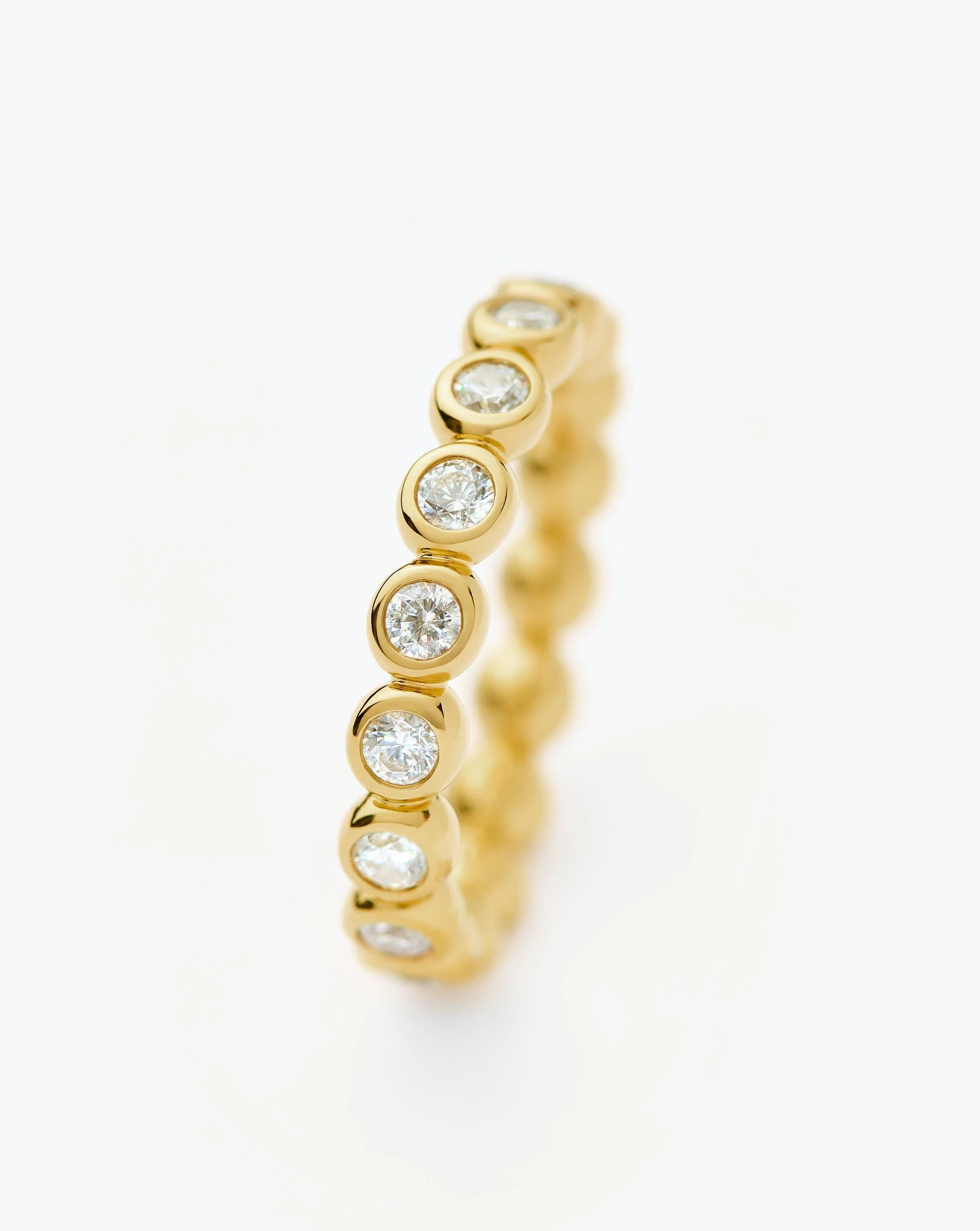 Tennis Eternity Stacking Ring | 18ct Gold Vermeil/Cubic Zirconia - Image 4