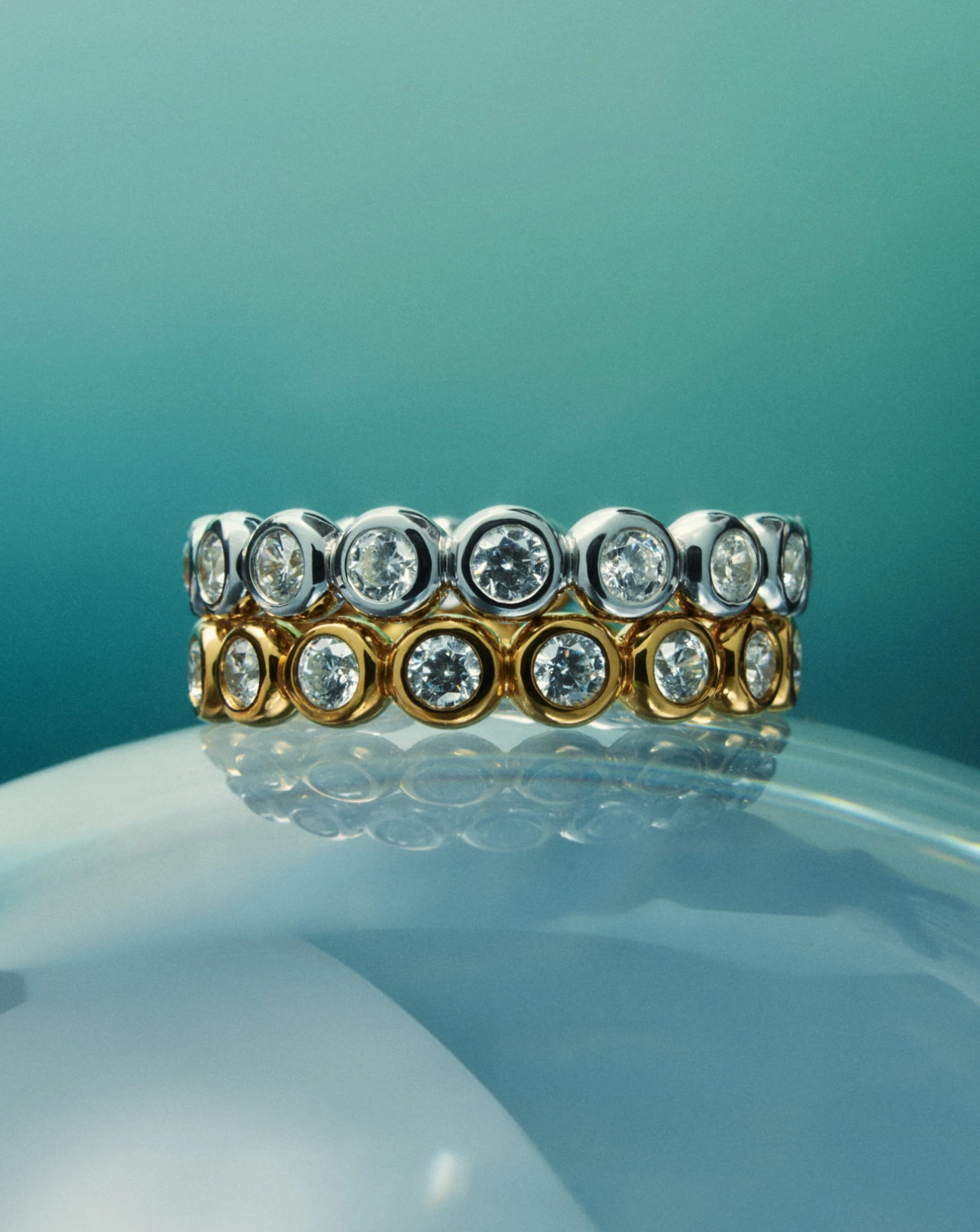 Tennis Eternity Stacking Ring | 18ct Gold Vermeil/Cubic Zirconia - Image 7