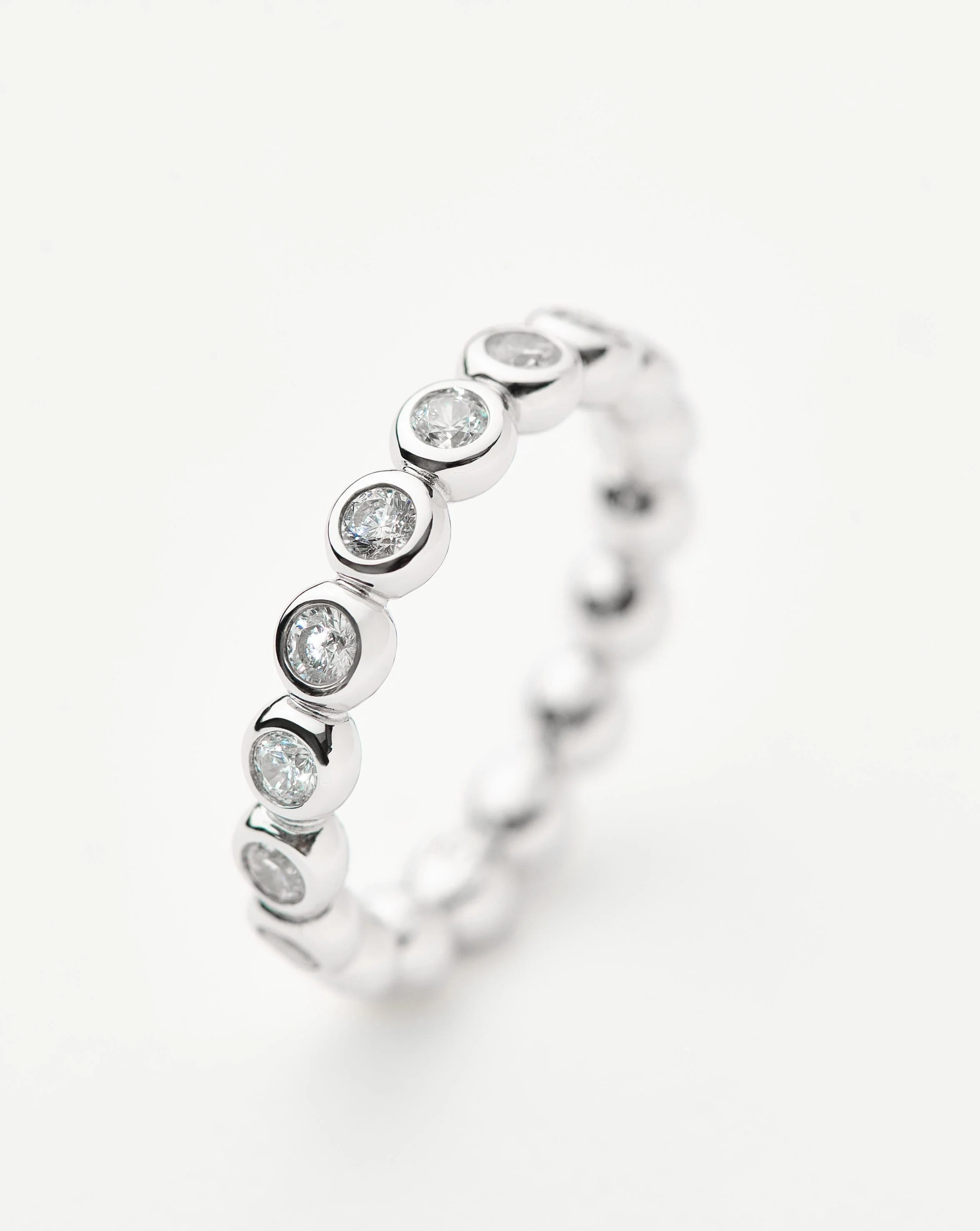 Tennis Eternity Stacking Ring | Sterling Silver/Cubic Zirconia - Image 4