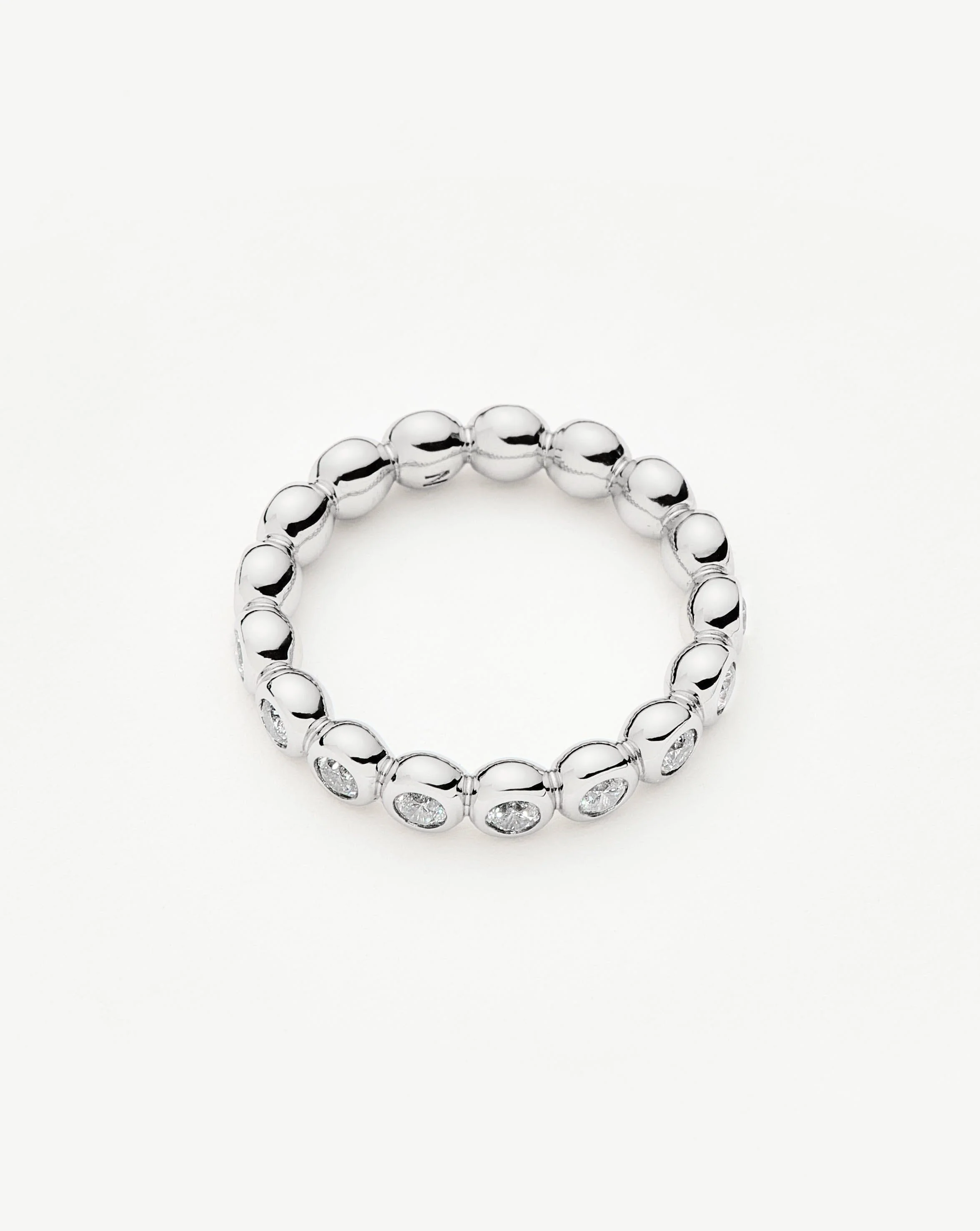Tennis Eternity Stacking Ring | Sterling Silver/Cubic Zirconia - Image 5